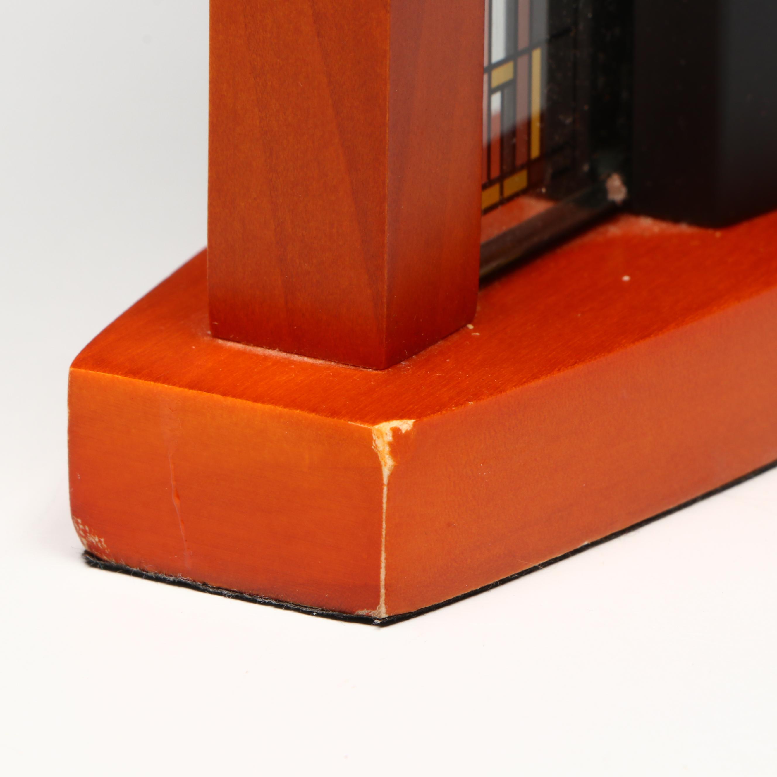 MCM Style Frank Lloyd Wright for Bulova Desk Clock