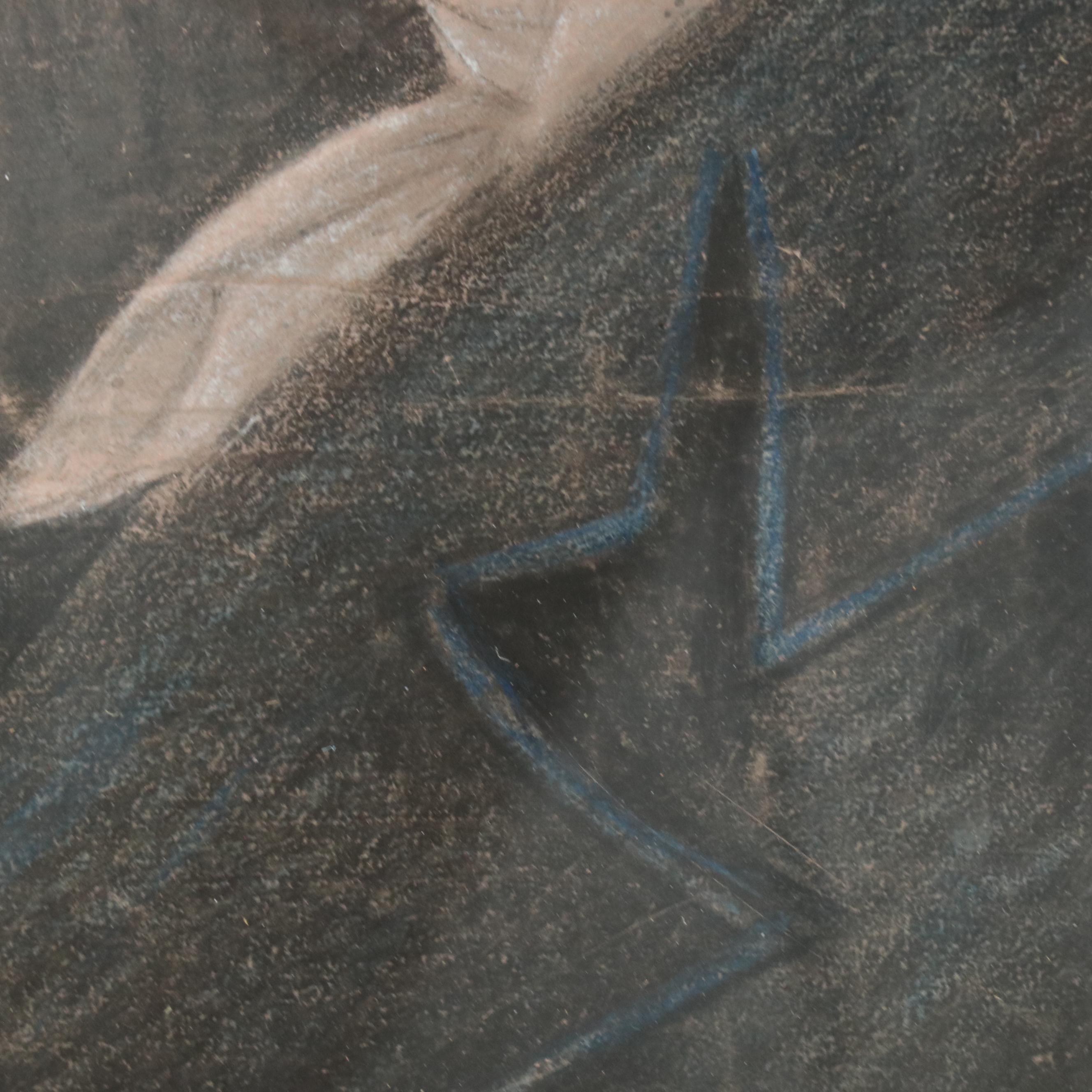 French Portrait Drawing of M. Coqueret, 19th Century