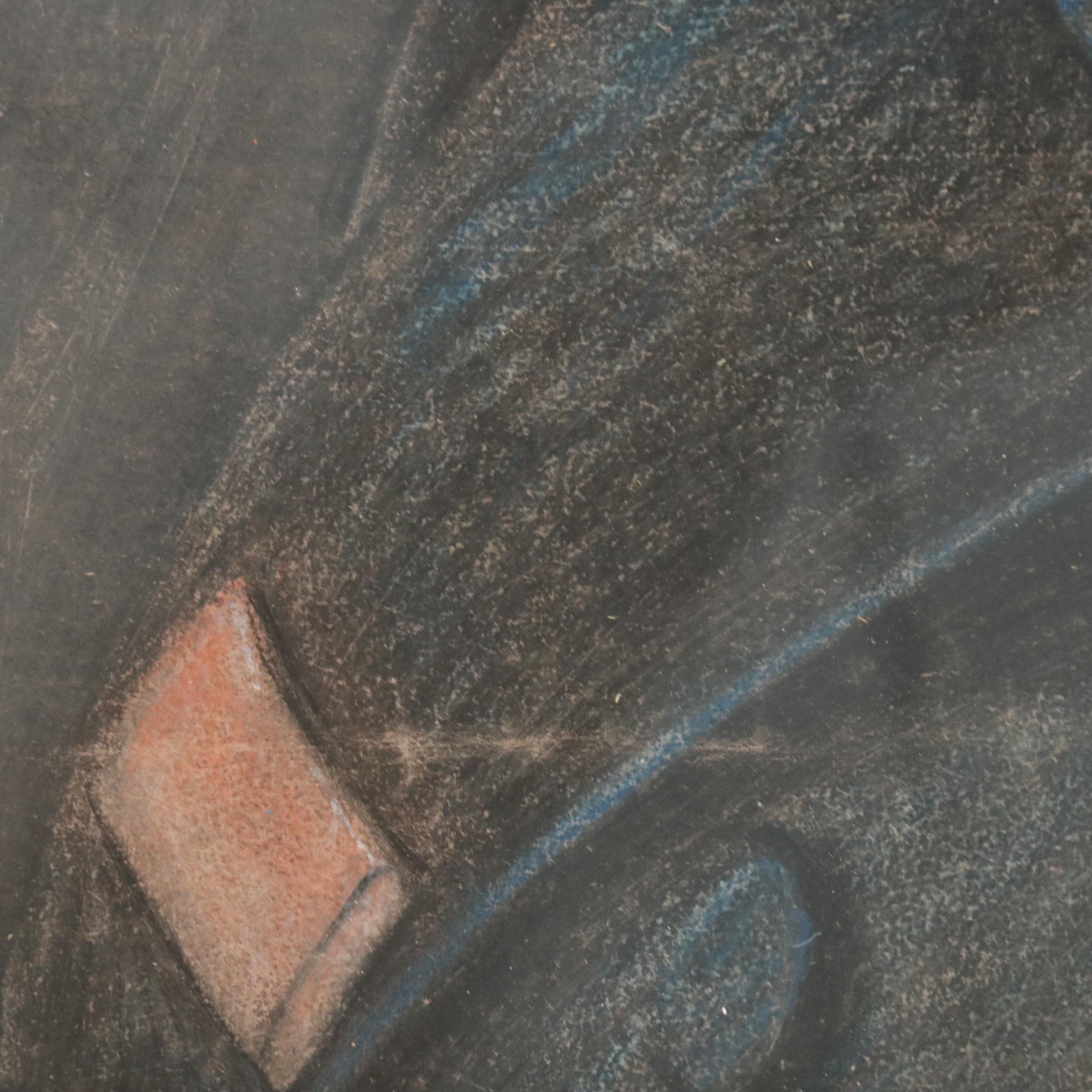 French Portrait Drawing of M. Coqueret, 19th Century