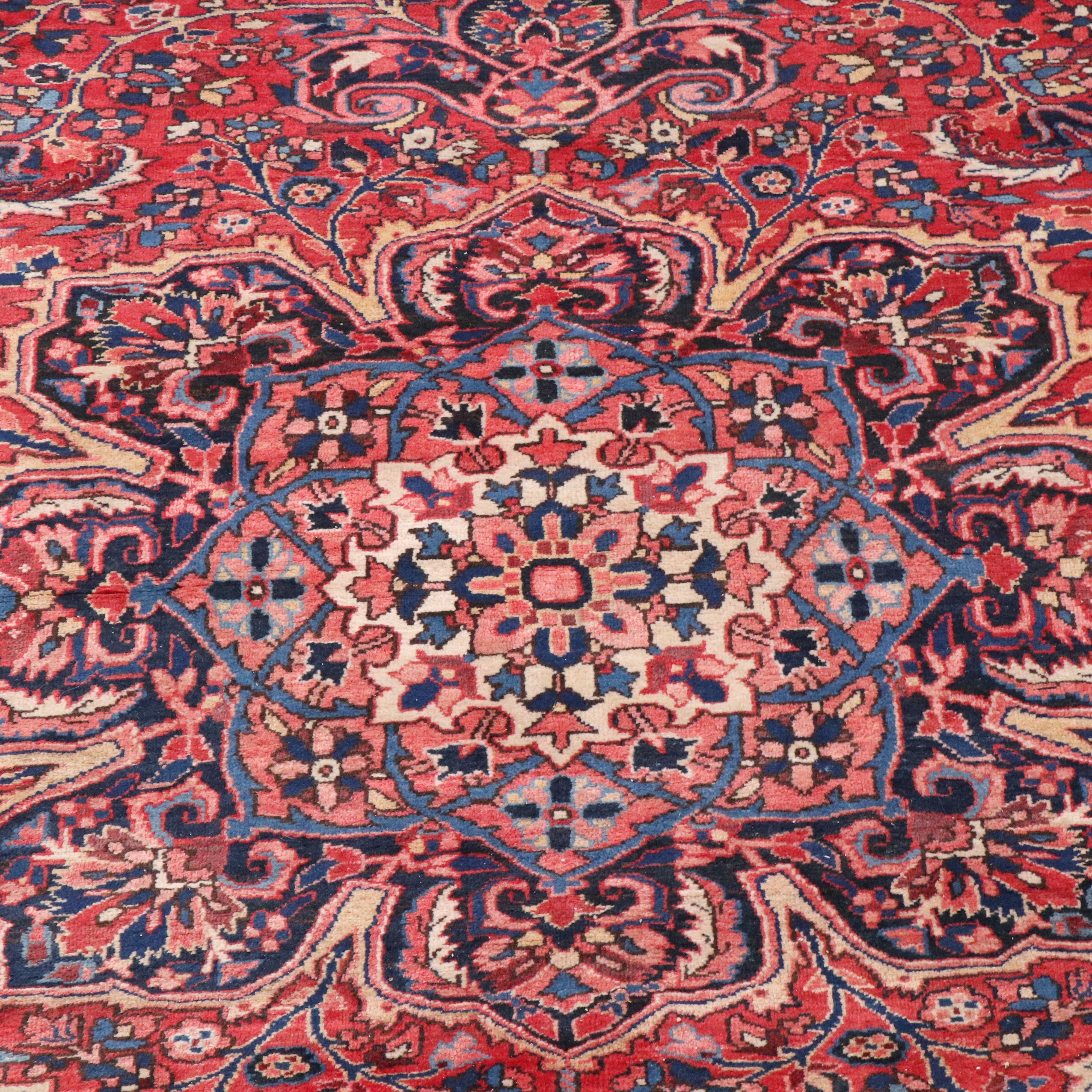 8'11 x 11'11 Hand-Knotted Persian Heriz Area Rug