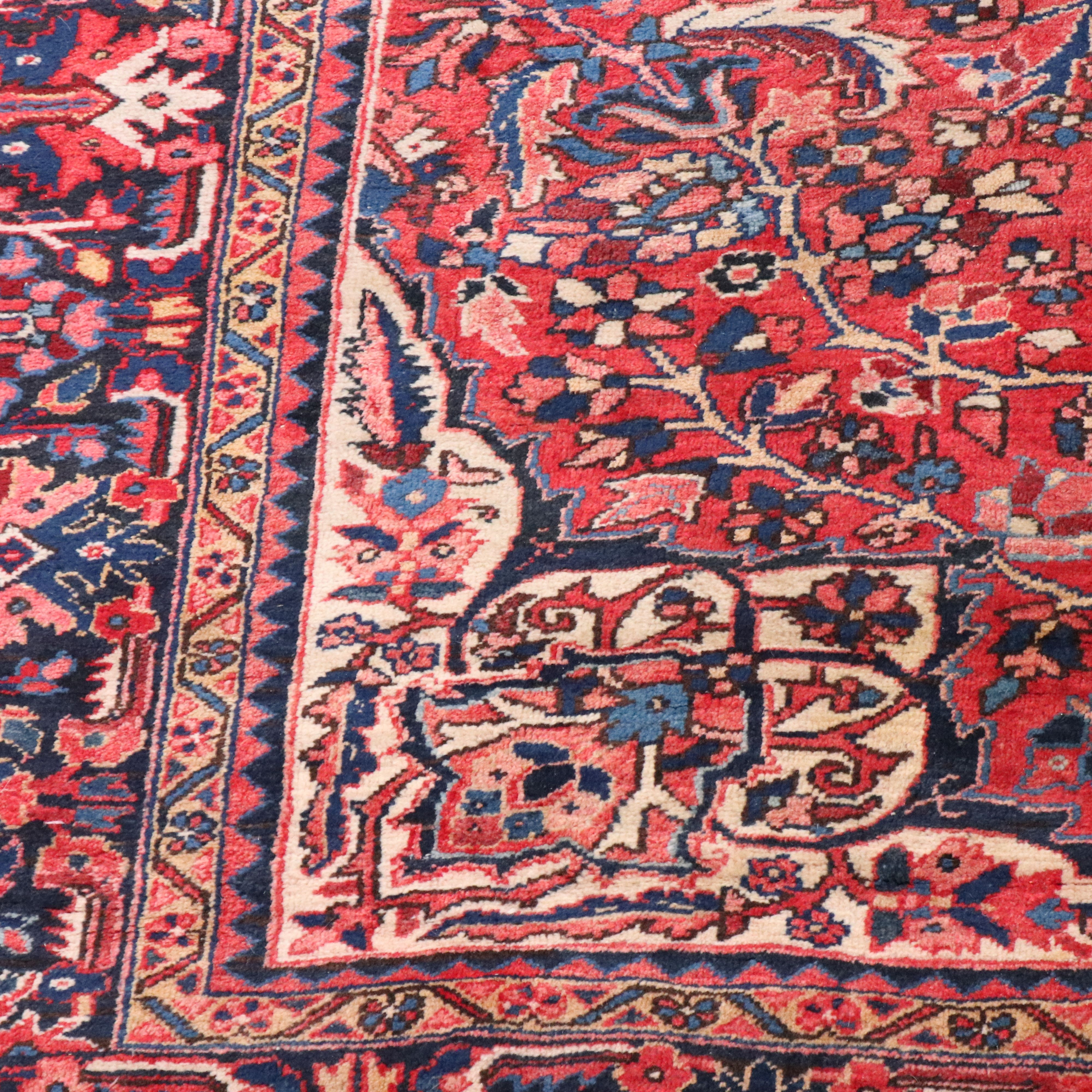 8'11 x 11'11 Hand-Knotted Persian Heriz Area Rug