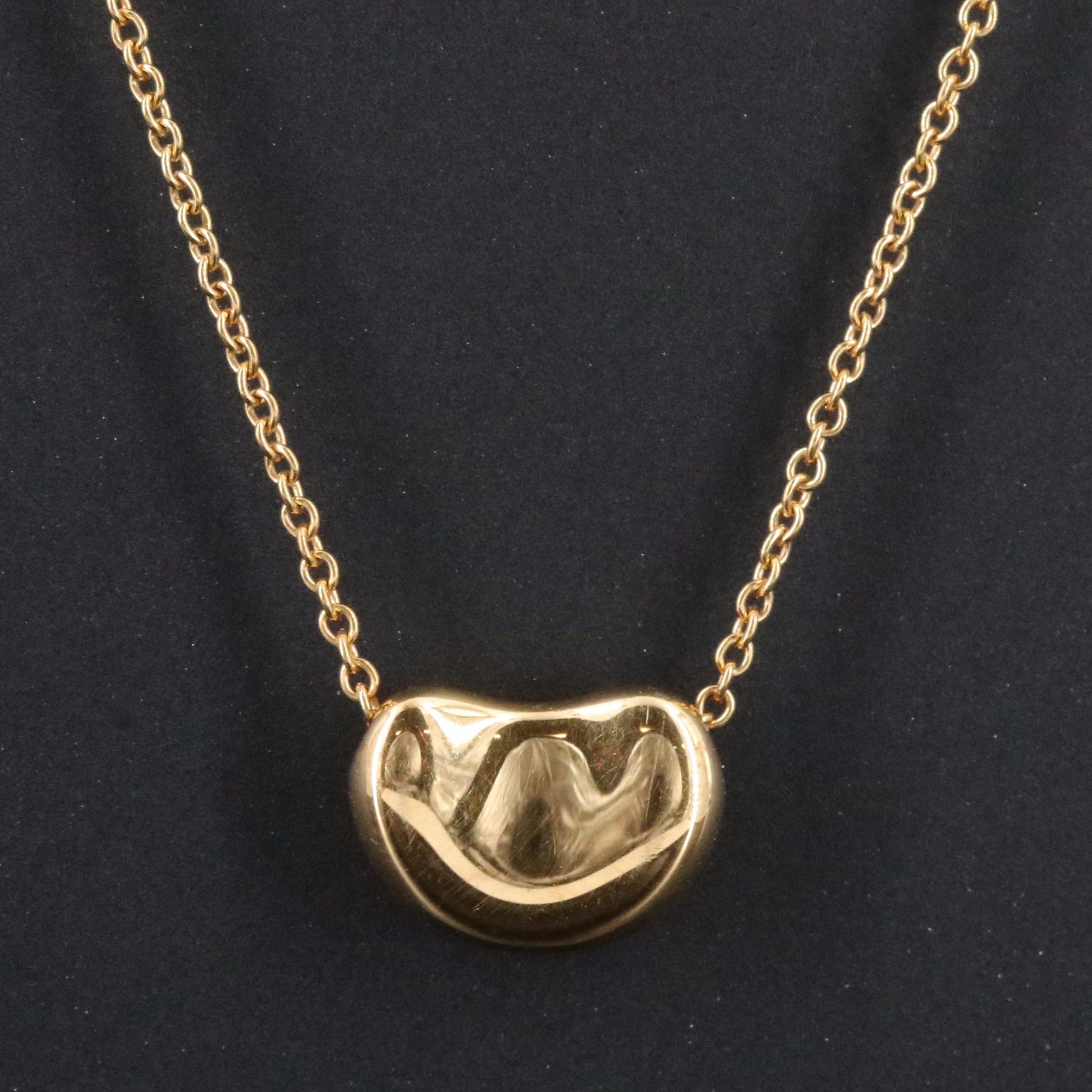 Elsa Peretti for Tiffany & Co. Bean Design 18K Necklace