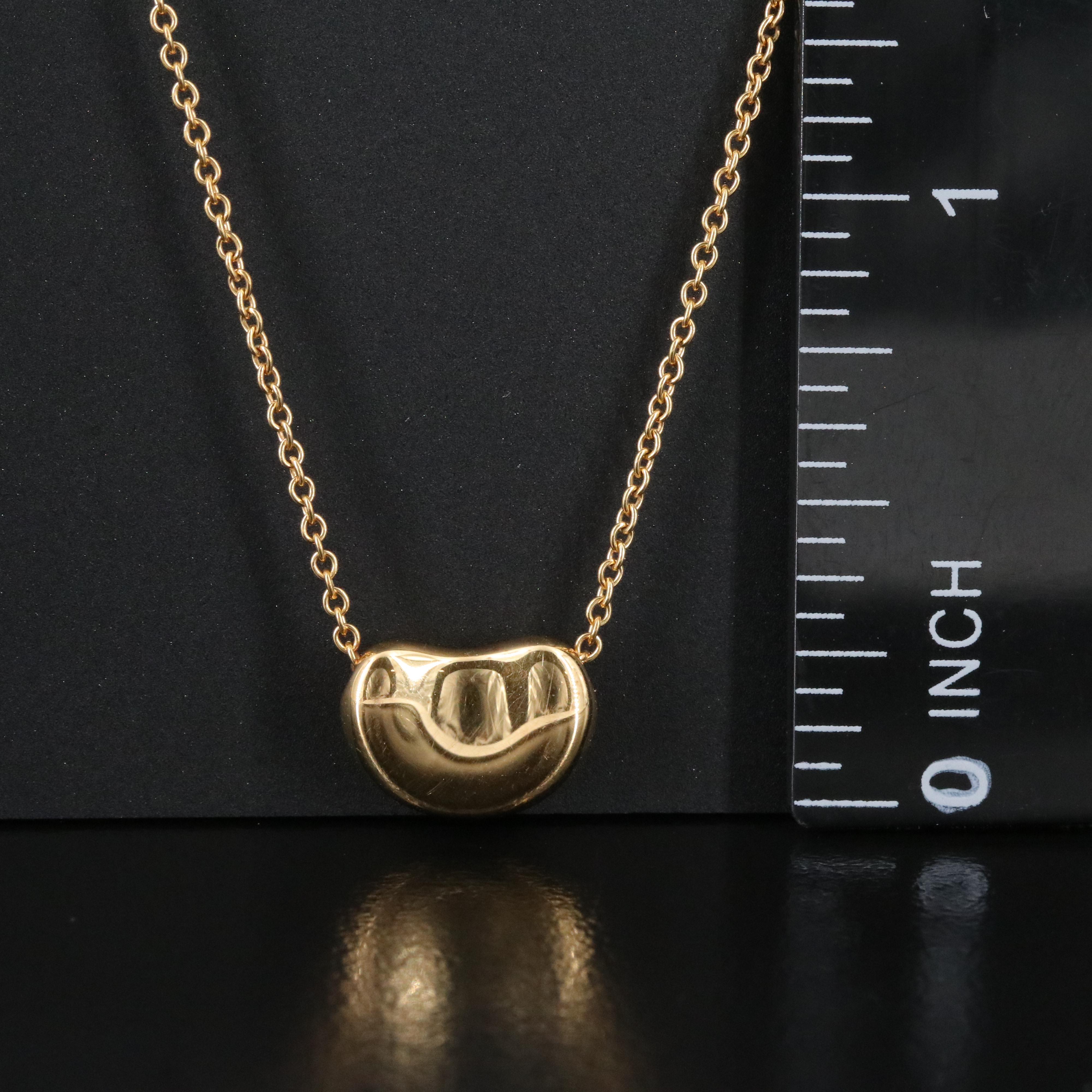 Elsa Peretti for Tiffany & Co. Bean Design 18K Necklace