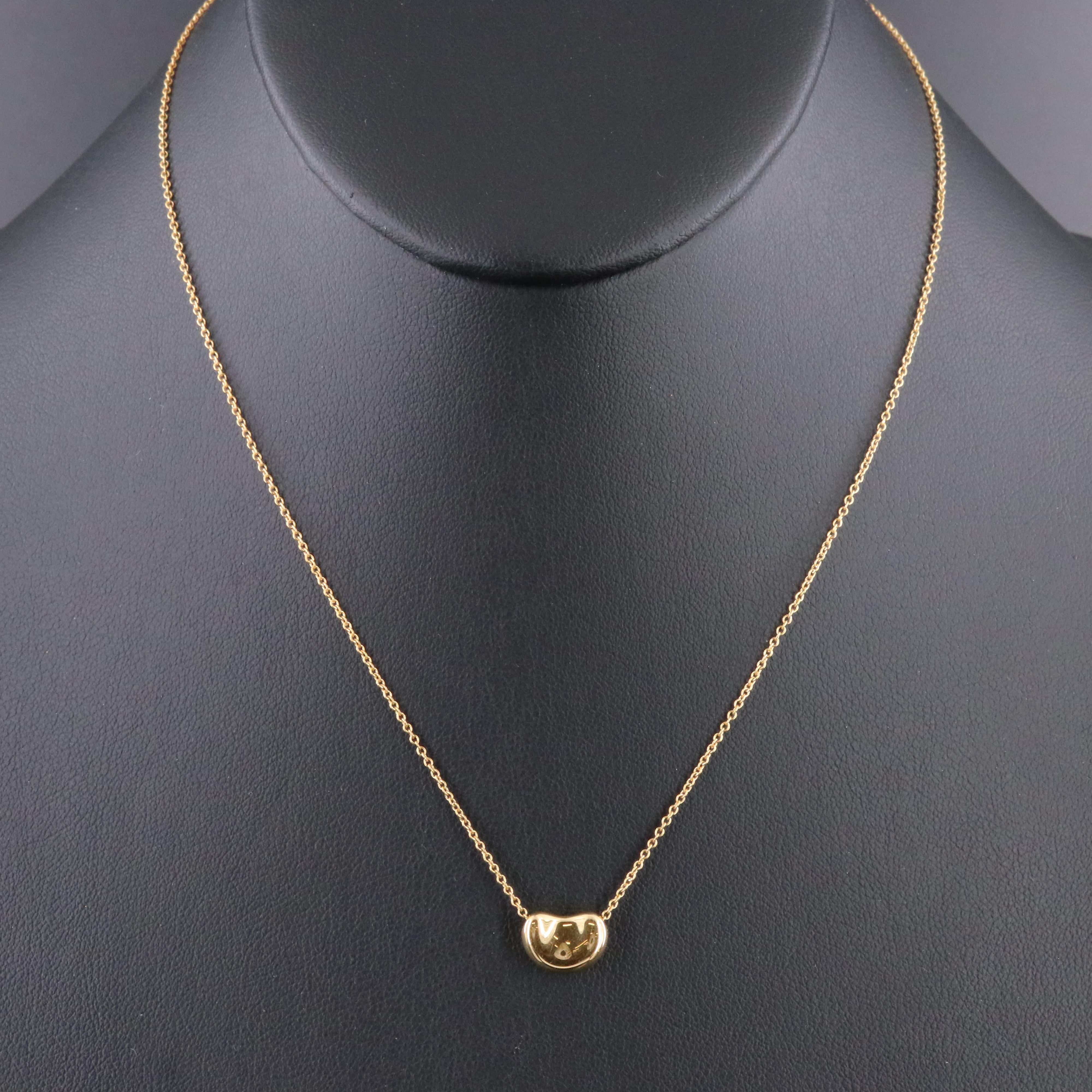 Elsa Peretti for Tiffany & Co. Bean Design 18K Necklace