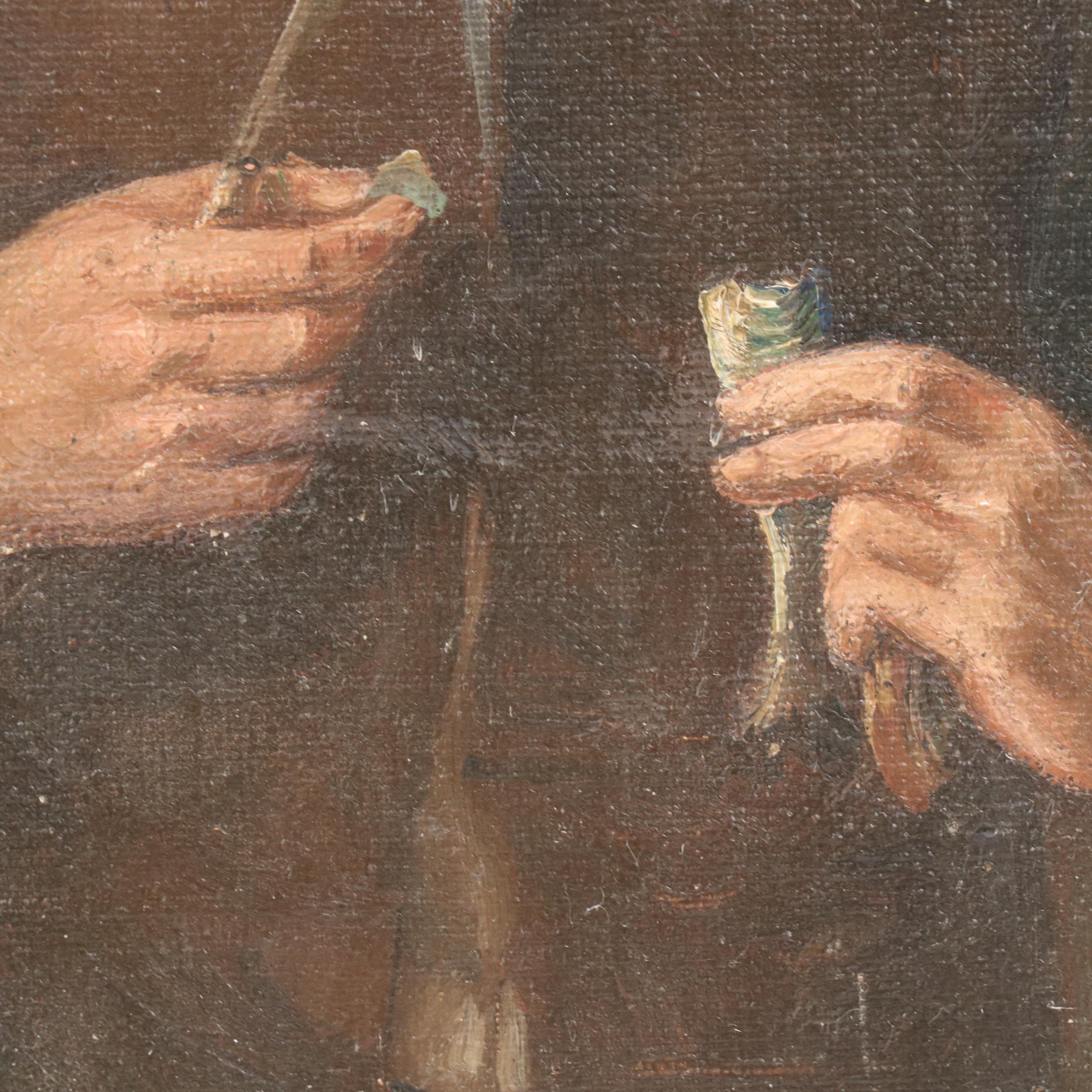 After Adriaen van Ostade Oil Painting "The Herring Eater"