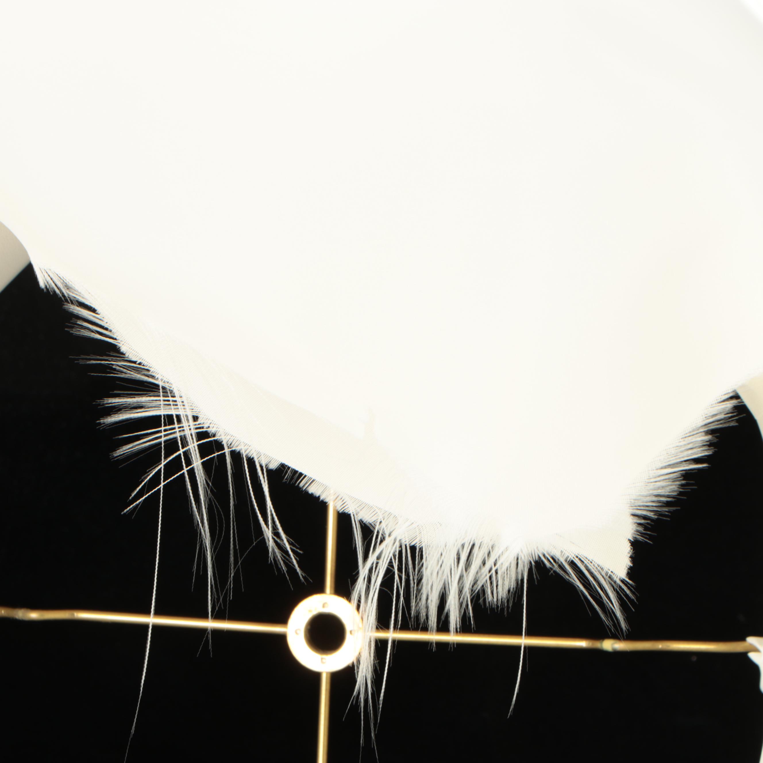 Carved Alabaster Urn Table Lamps with Matching Finials, Silk Shades