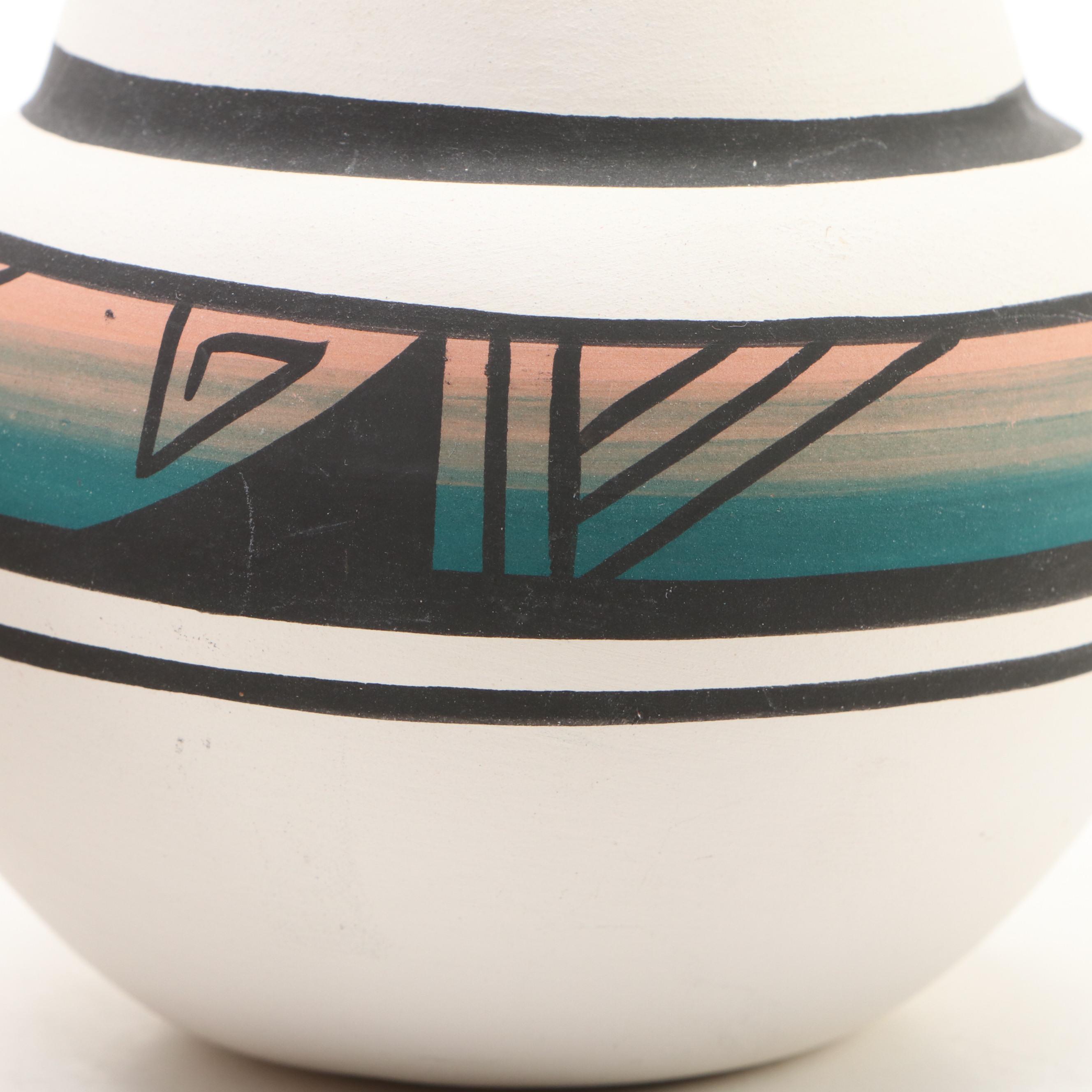 Virginia Silas Navajo Vase with Papago Friendship Bowl and More, 20th C.
