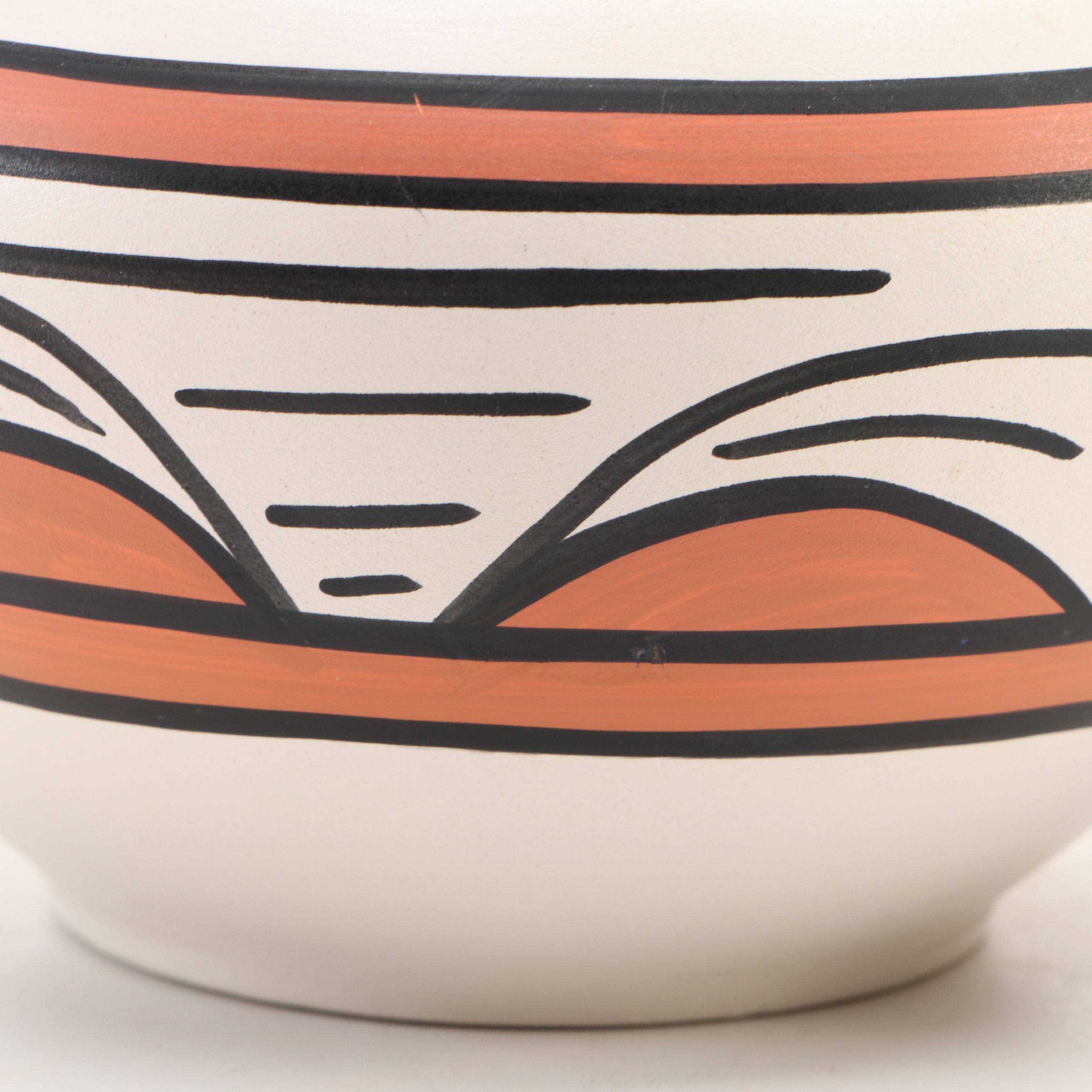 Virginia Silas Navajo Vase with Papago Friendship Bowl and More, 20th C.