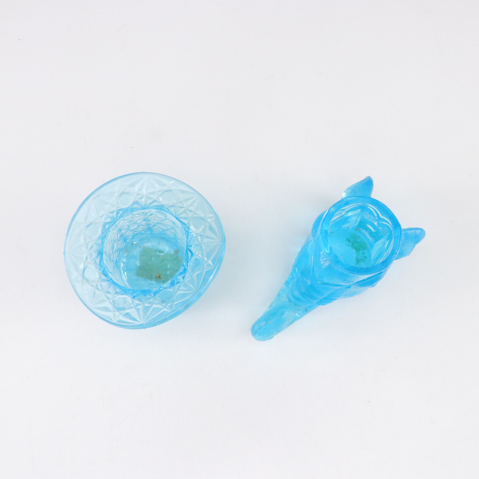 Mosser Glass "Azure" Fairy Lamp, Degenhart Bicentennial Bell and More Blue Glass