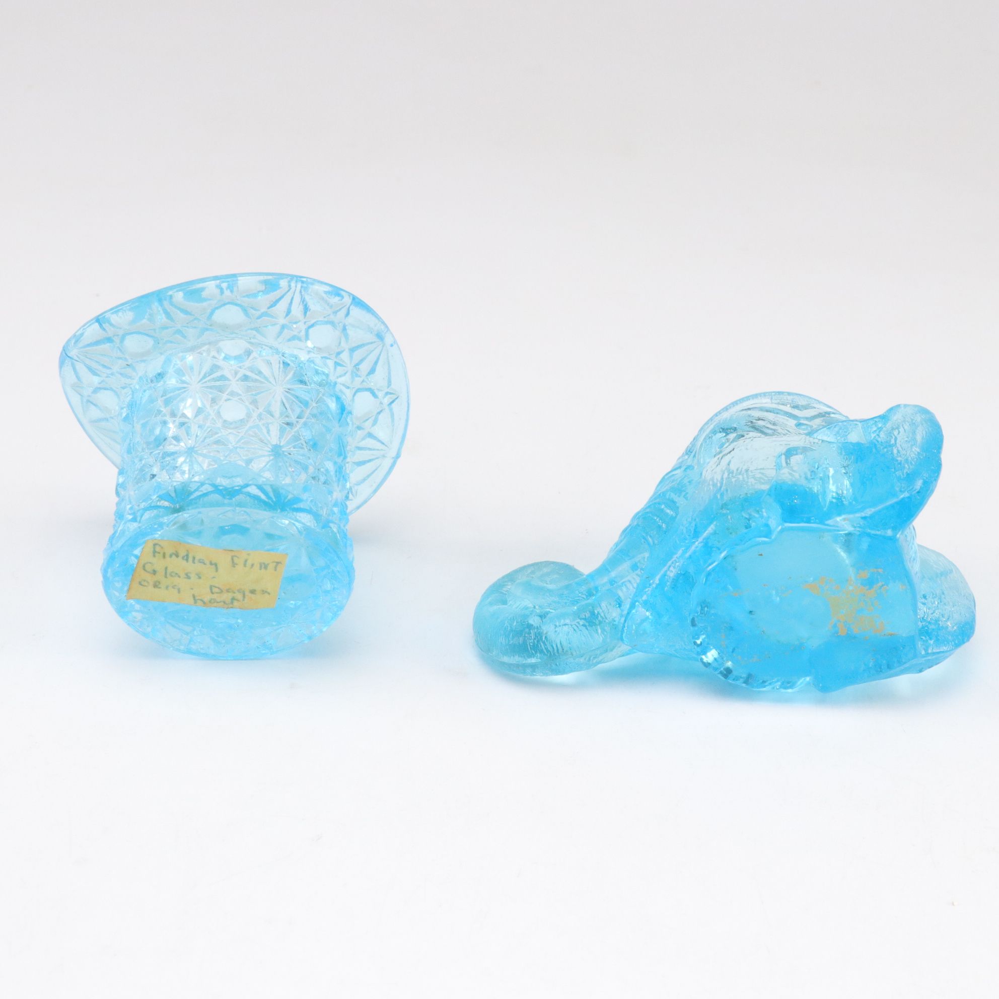 Mosser Glass "Azure" Fairy Lamp, Degenhart Bicentennial Bell and More Blue Glass