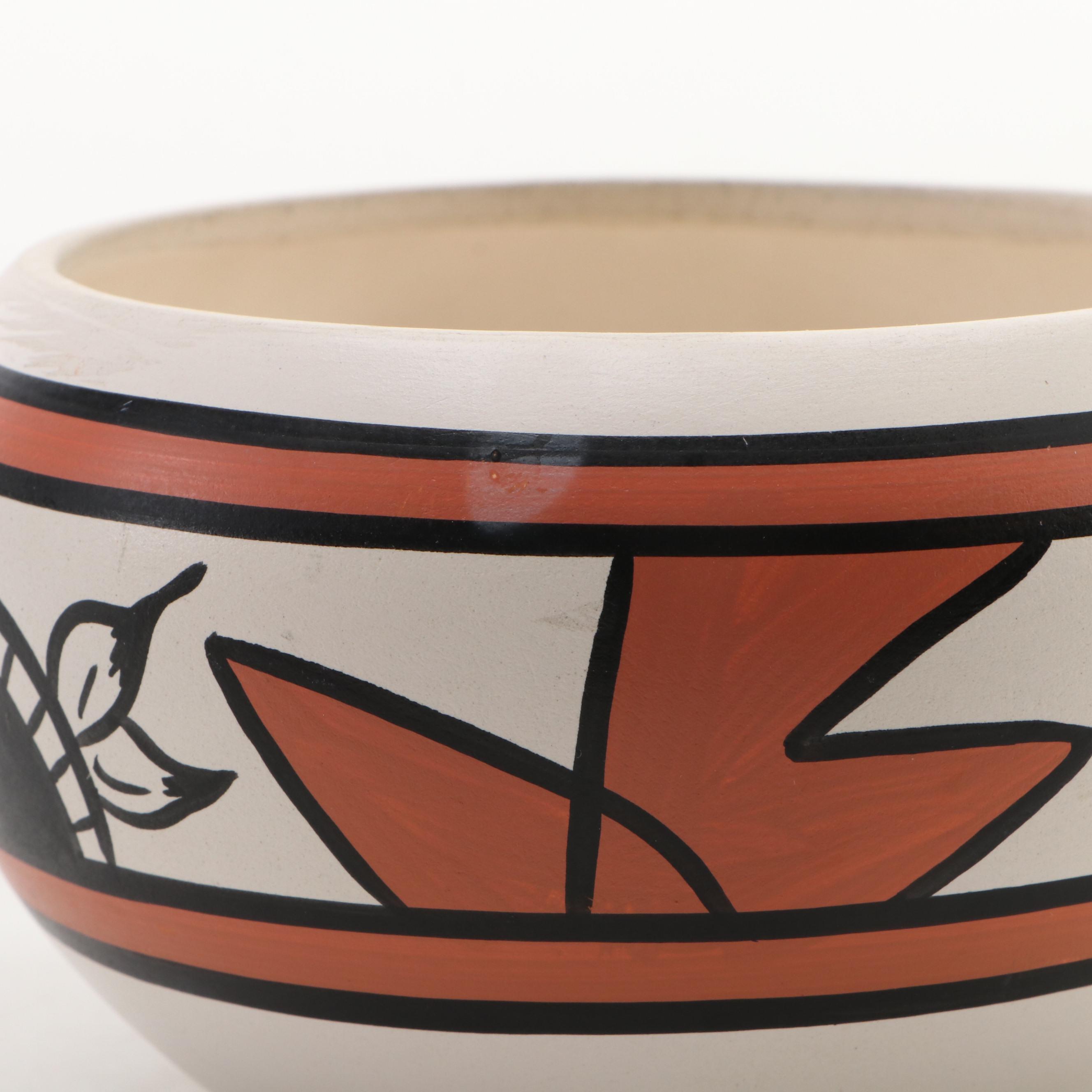 Virginia Silas Navajo Vase with Papago Friendship Bowl and More, 20th C.