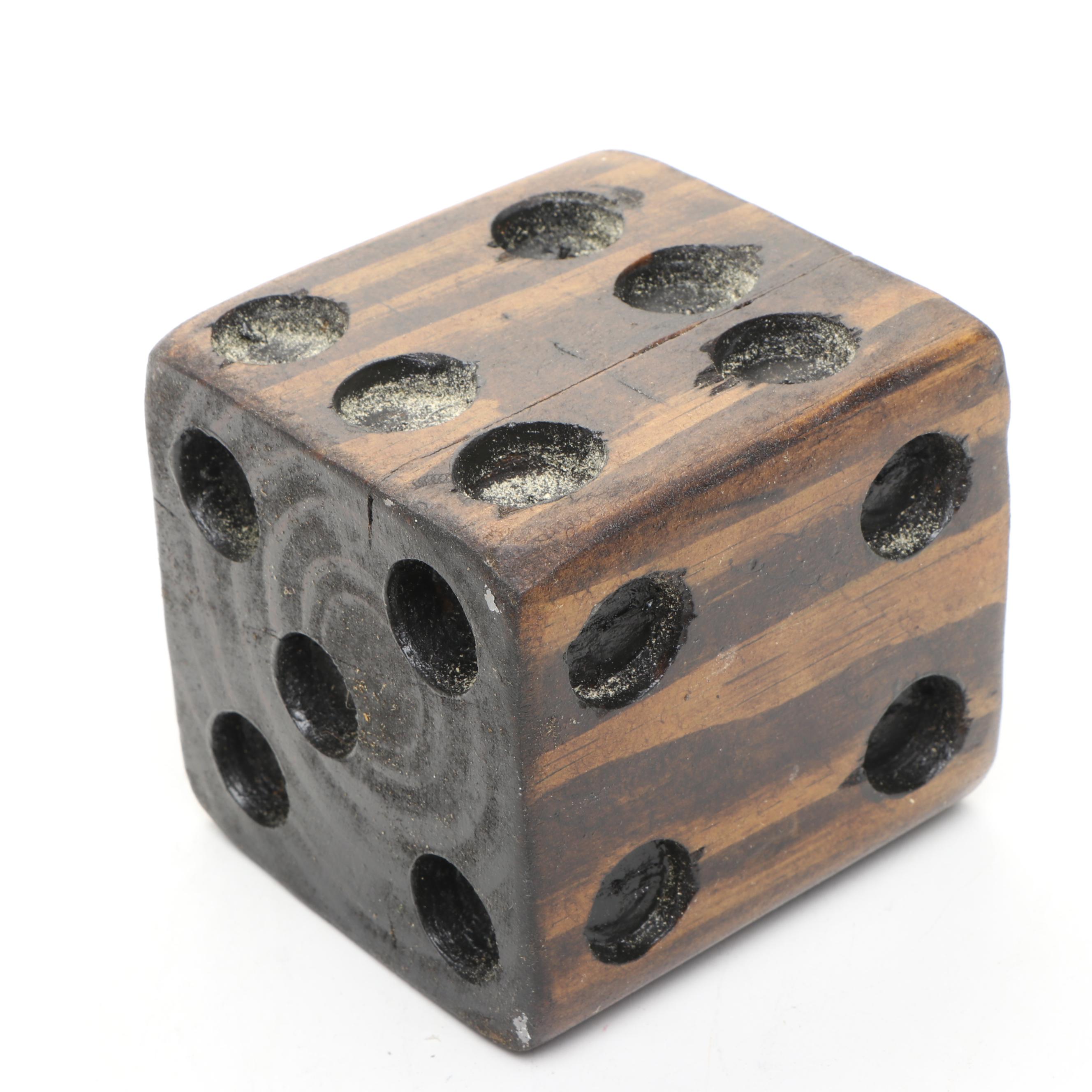 Wooden Oversize Dice and Chest