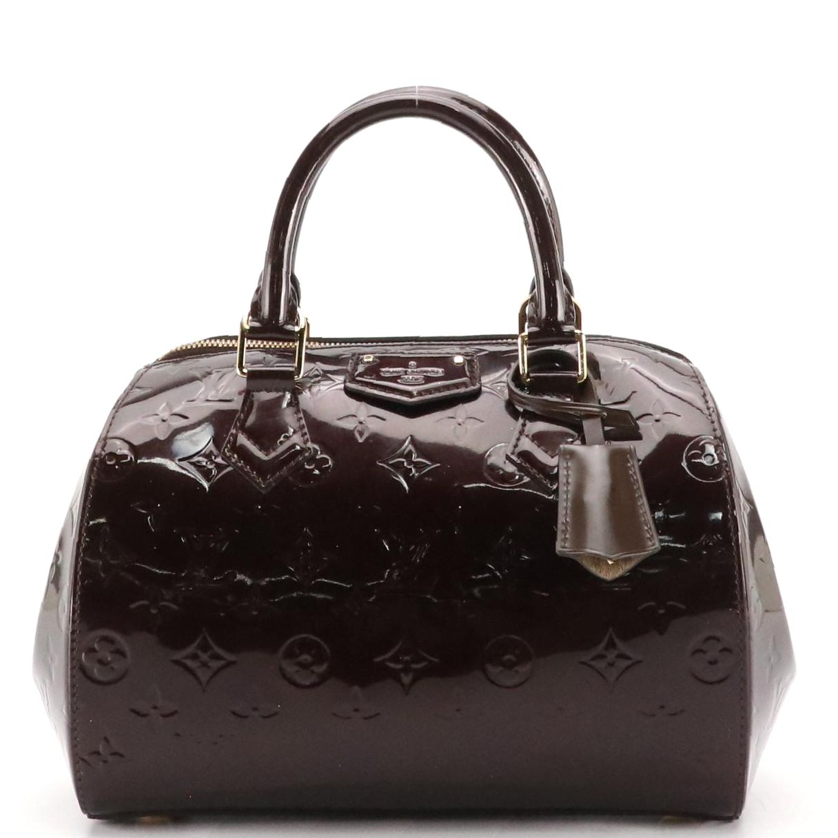 Louis Vuitton Montana Boston Bag in Amarante Monogram Vernis Leather