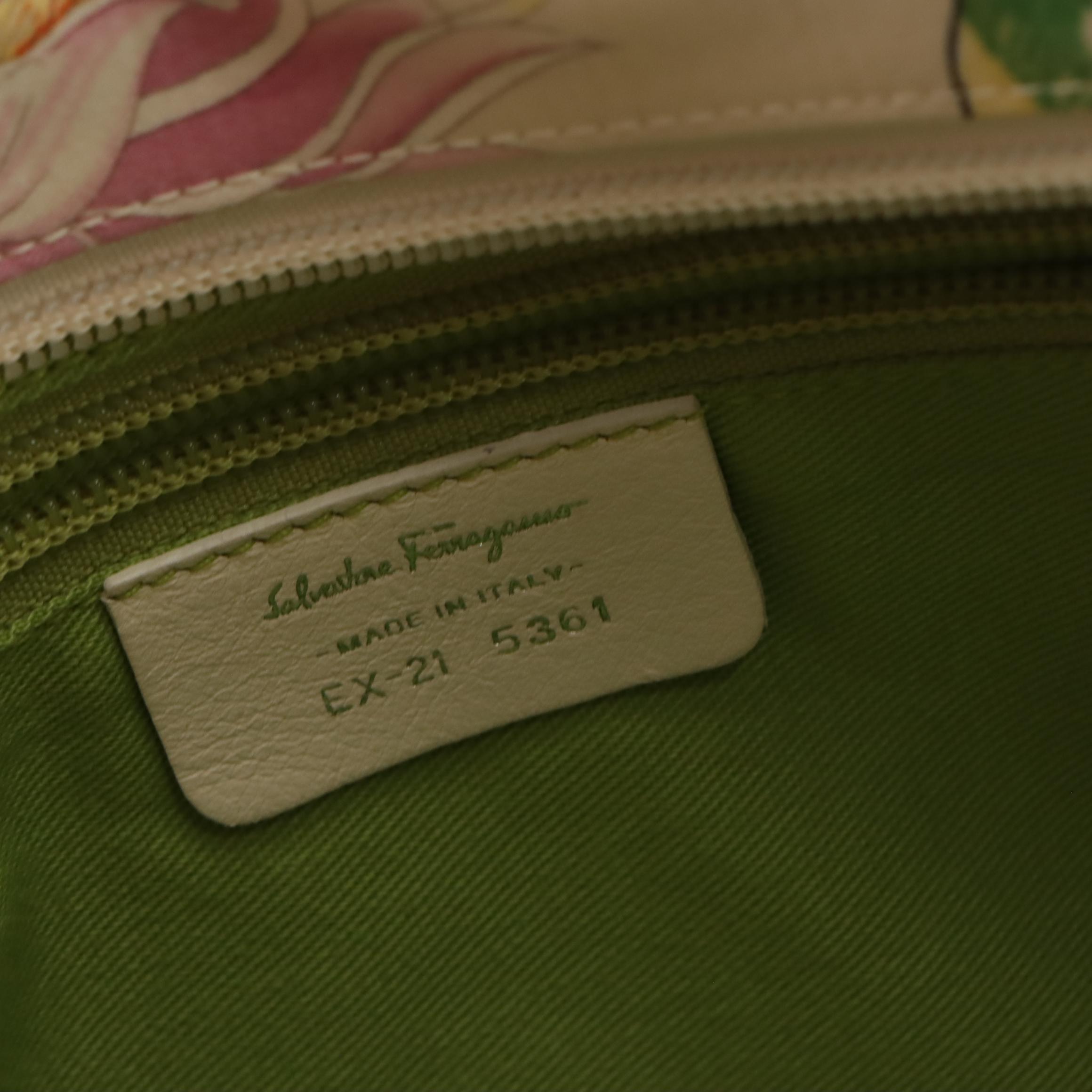 Salvatore Ferragamo Floral Fish Printed Clear PVC and Eric Javits Shoulder Bags