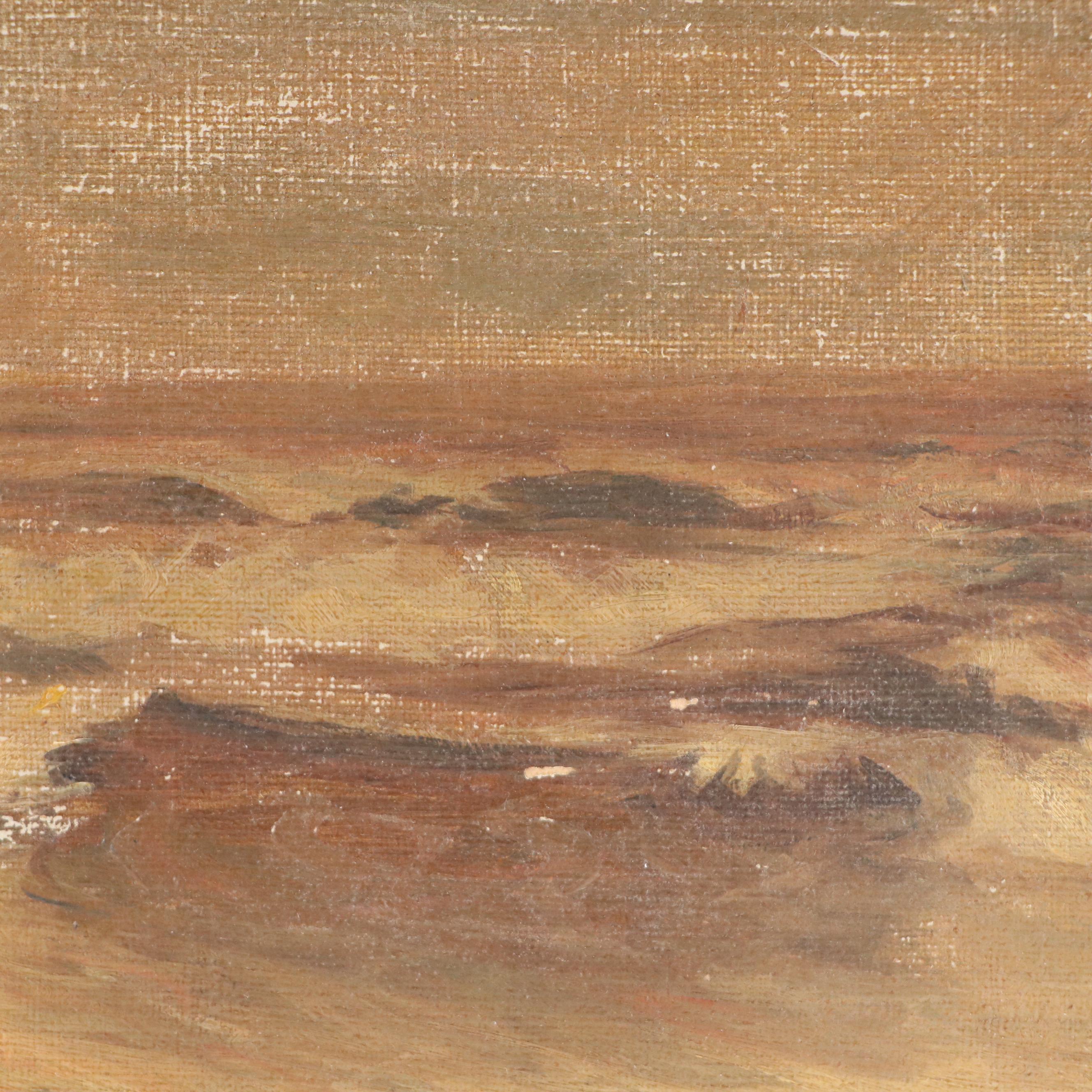 Anna Hunt Reproduction Nocturne Seascape Oil Painting of Waves, 1903