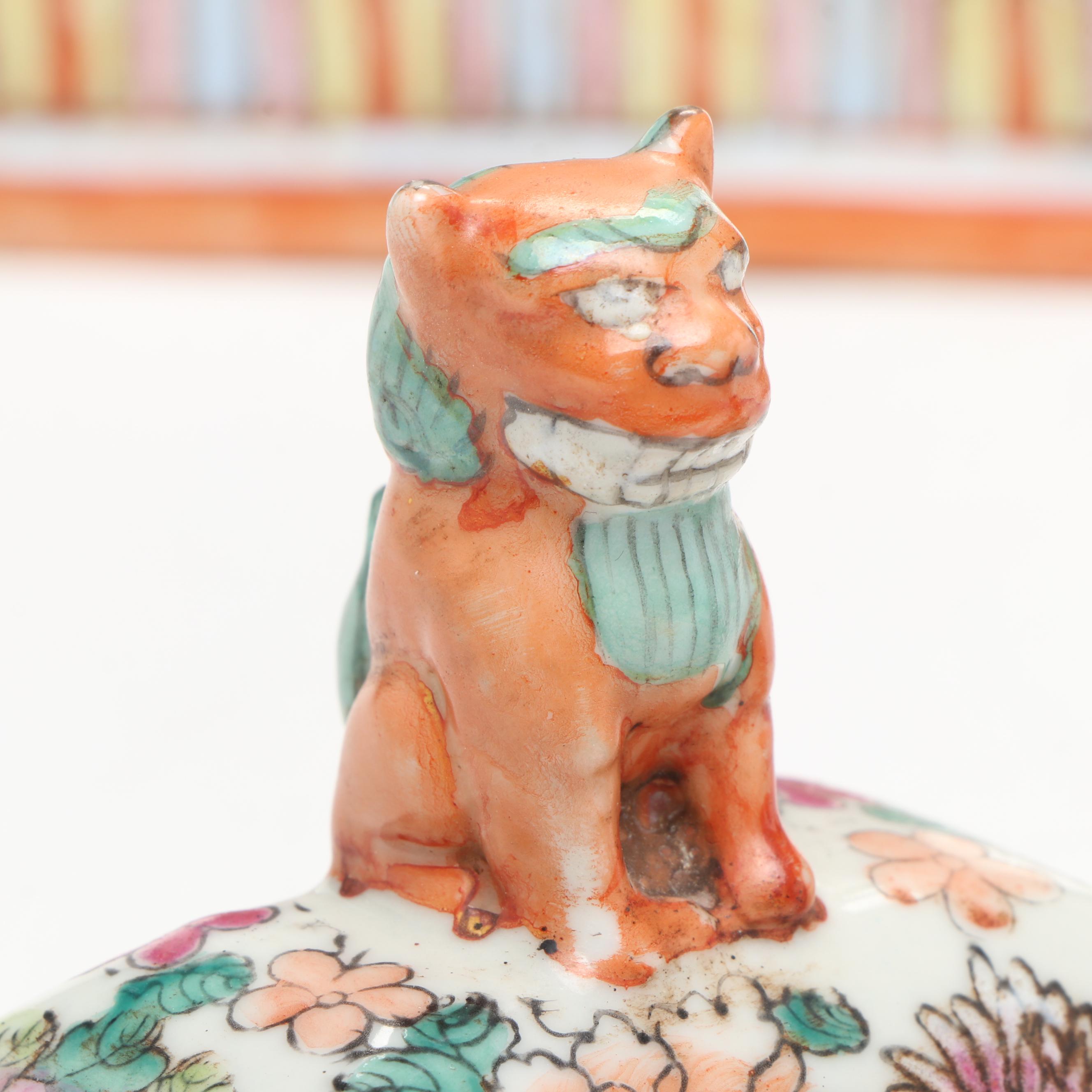 Chinese Famille Rose Porcelain Lidded Vessels