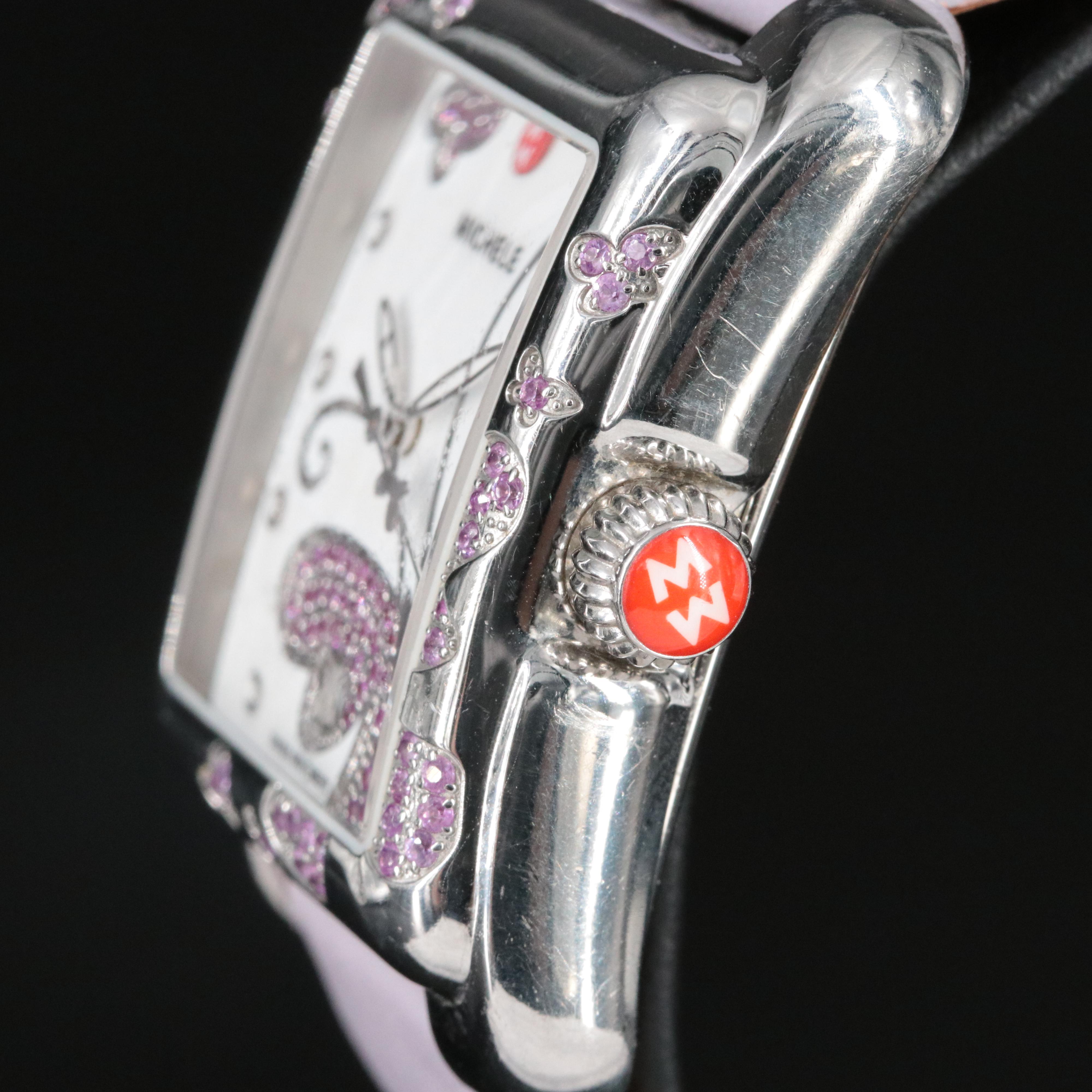 Michele Extreme Butterfly Pink Sapphire Watch