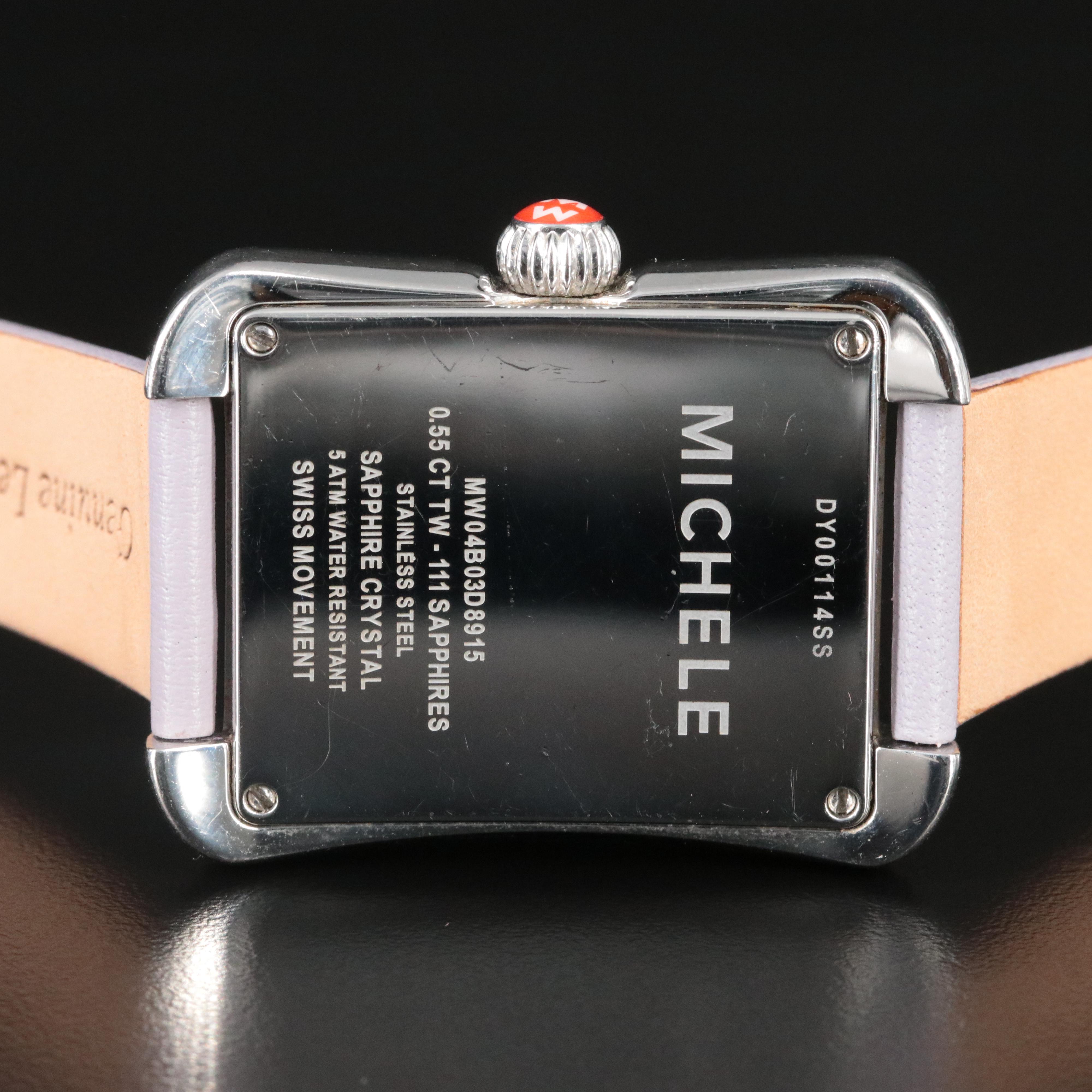 Michele Extreme Butterfly Pink Sapphire Watch