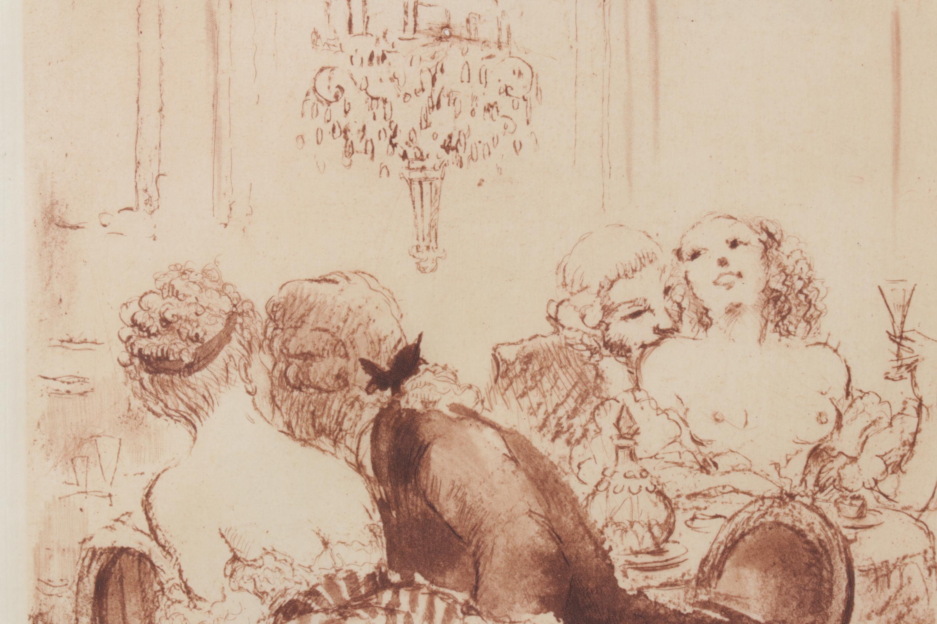 Louis Icart Erotic Etching from "Felicia ou Mes Fredaines"