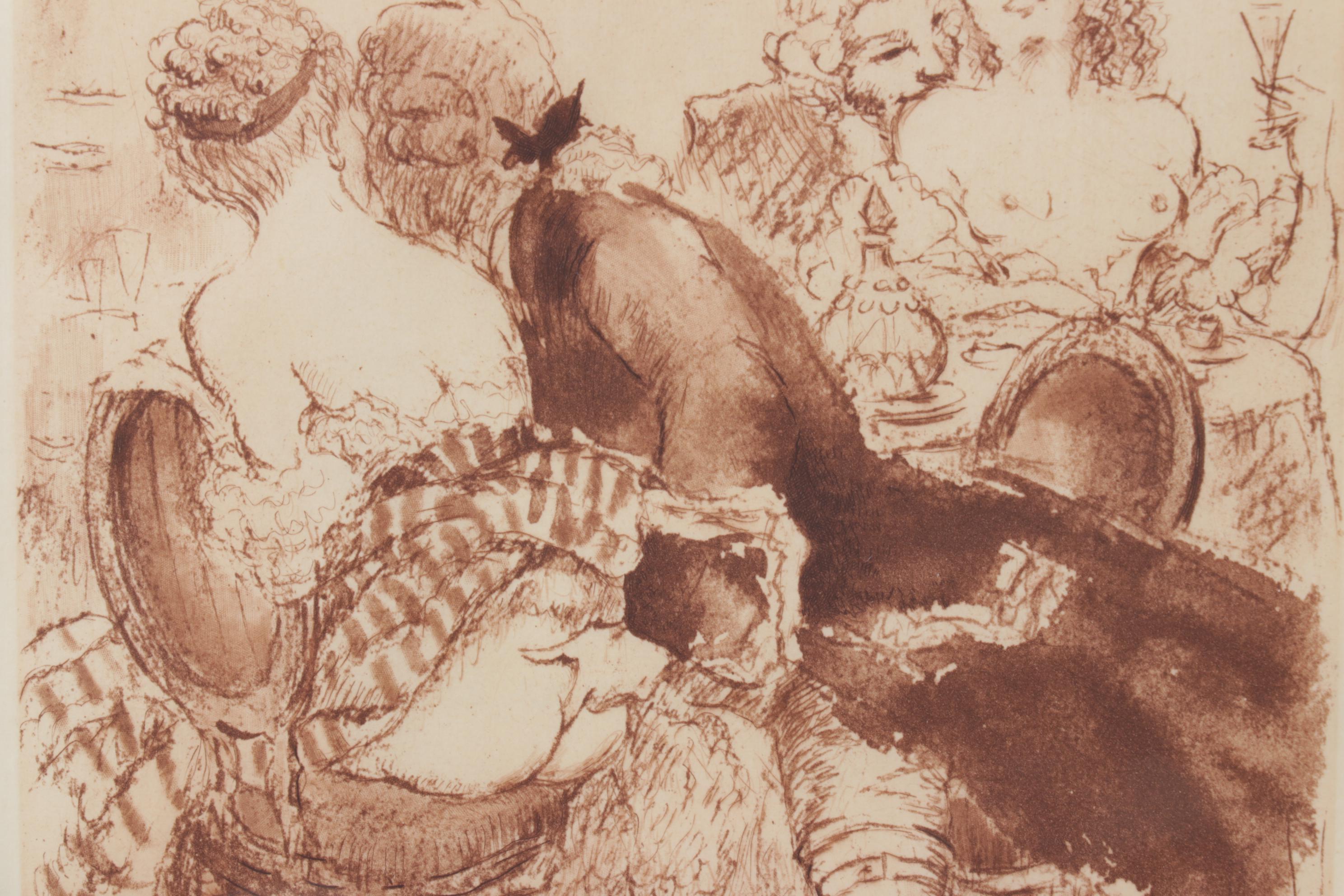 Louis Icart Erotic Etching from "Felicia ou Mes Fredaines"