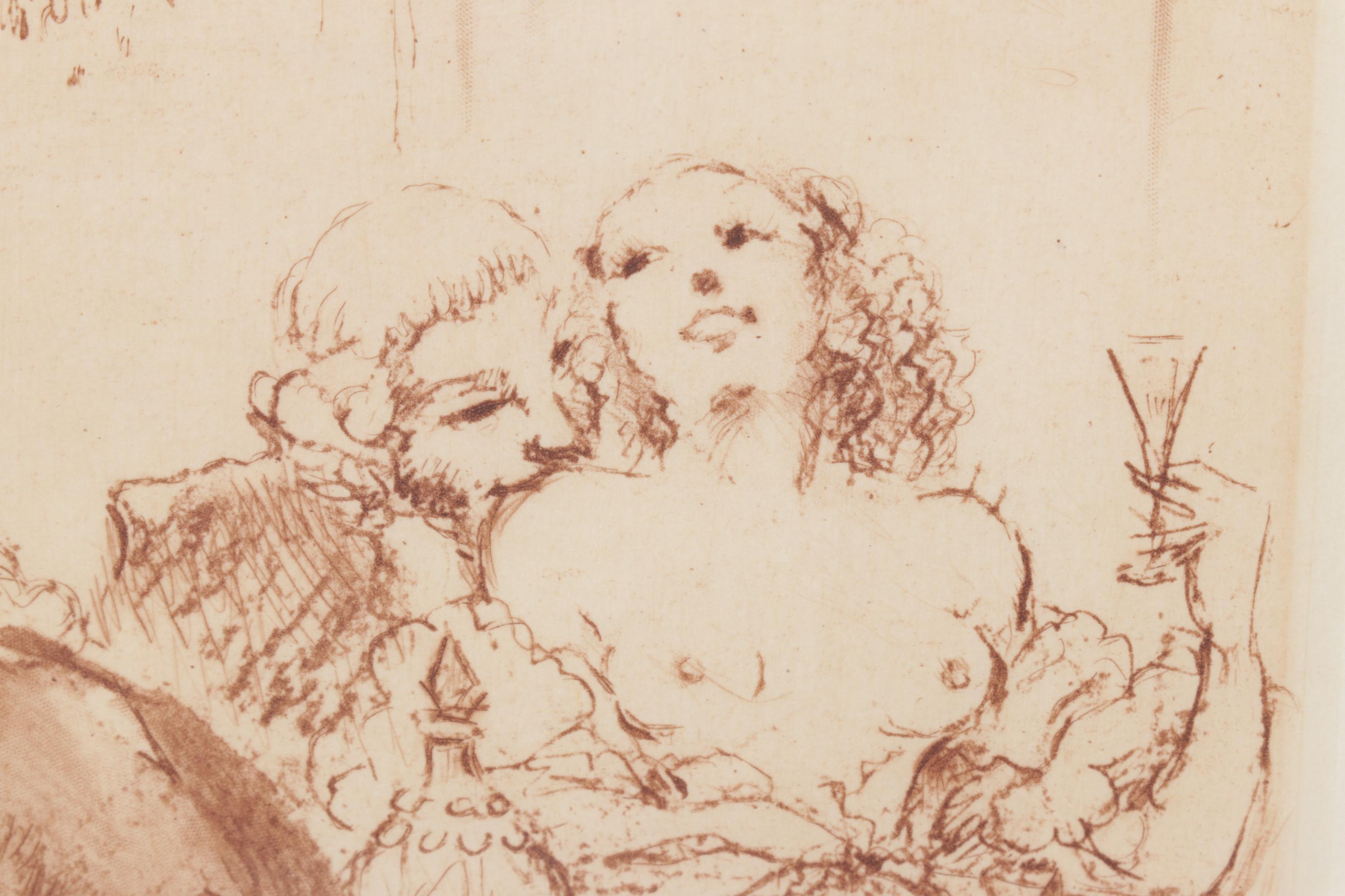 Louis Icart Erotic Etching from "Felicia ou Mes Fredaines"