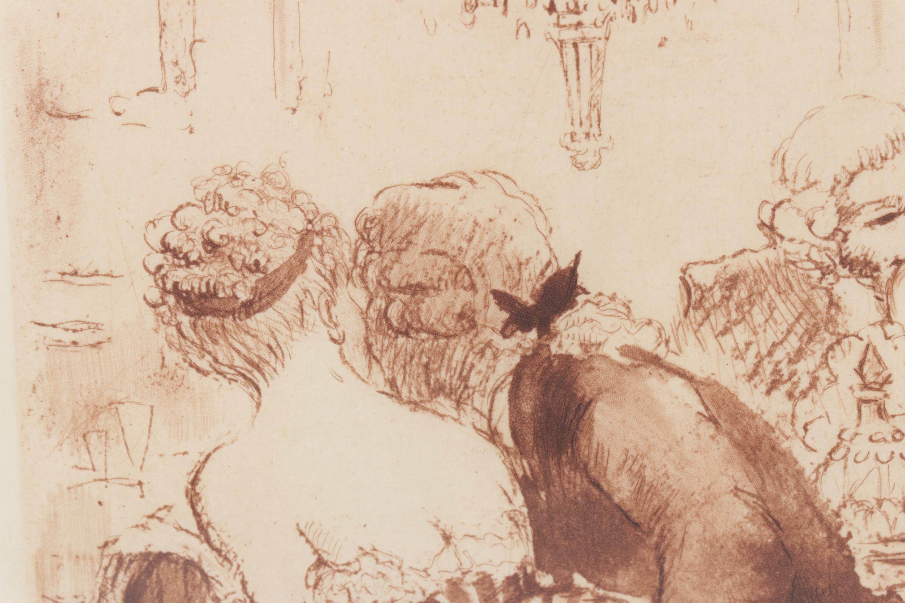 Louis Icart Erotic Etching from "Felicia ou Mes Fredaines"