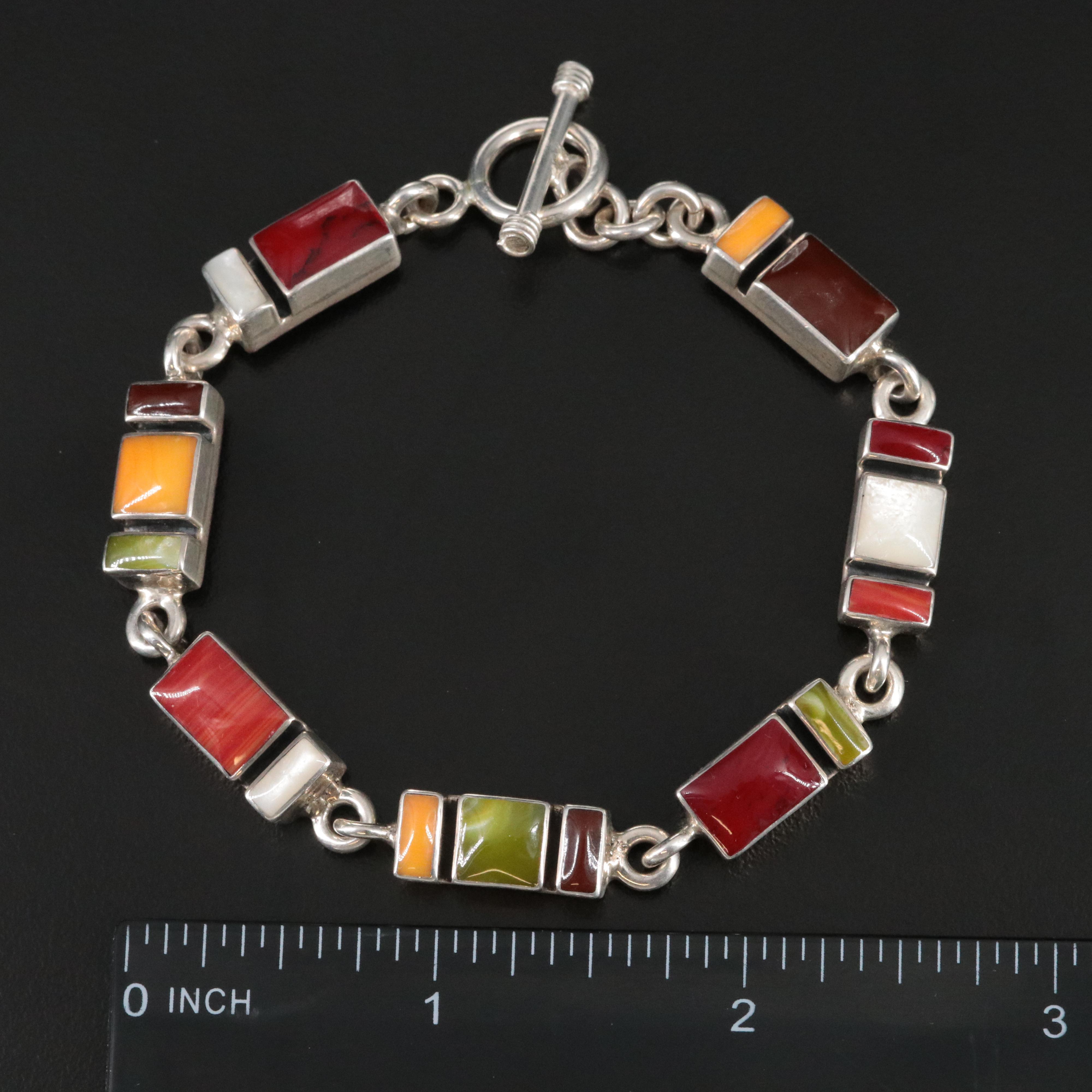 Mexican Sterling Link Bracelet