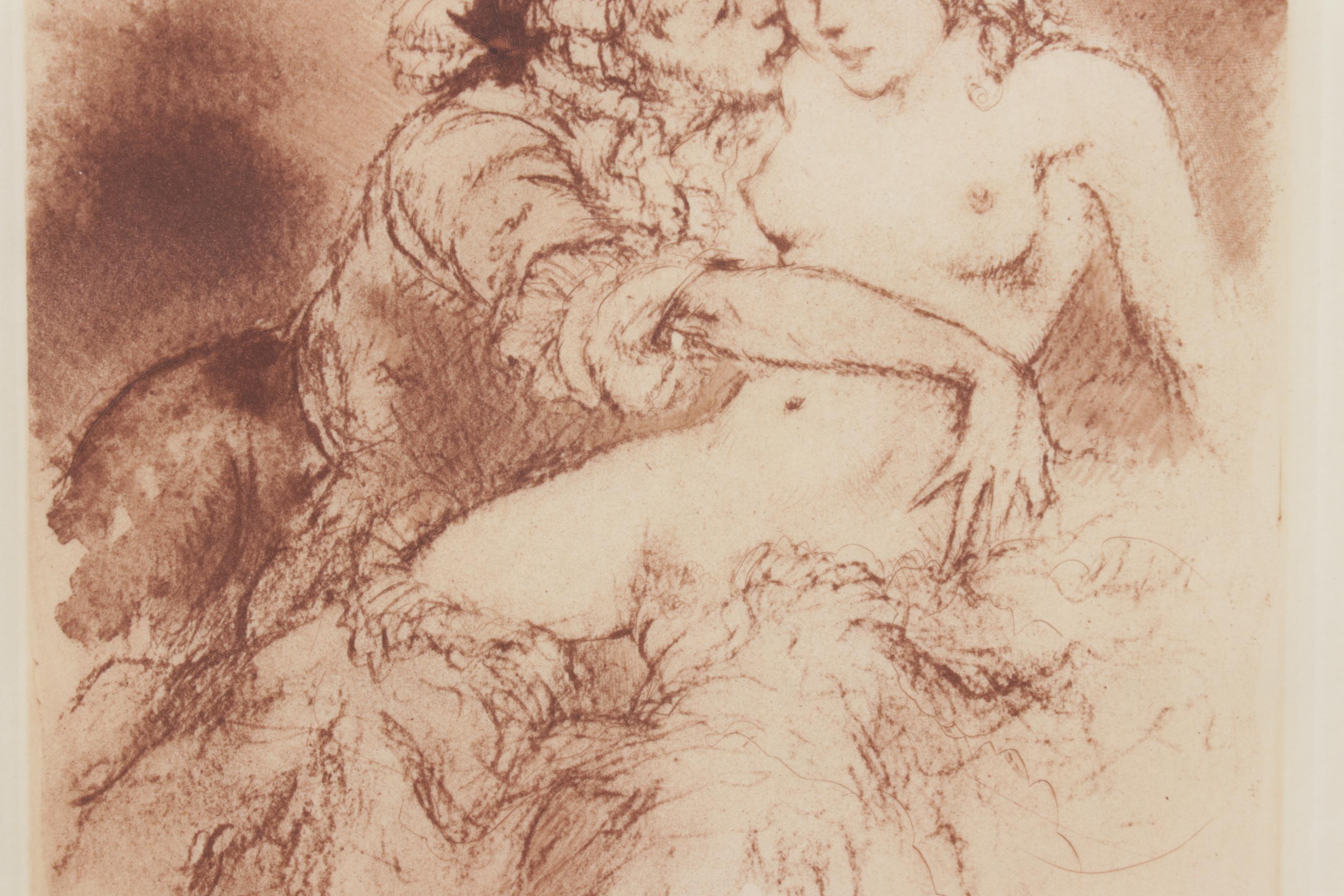 Louis Icart Etching "Sweet Nothings" from "Felicia ou Mes Fredaines"