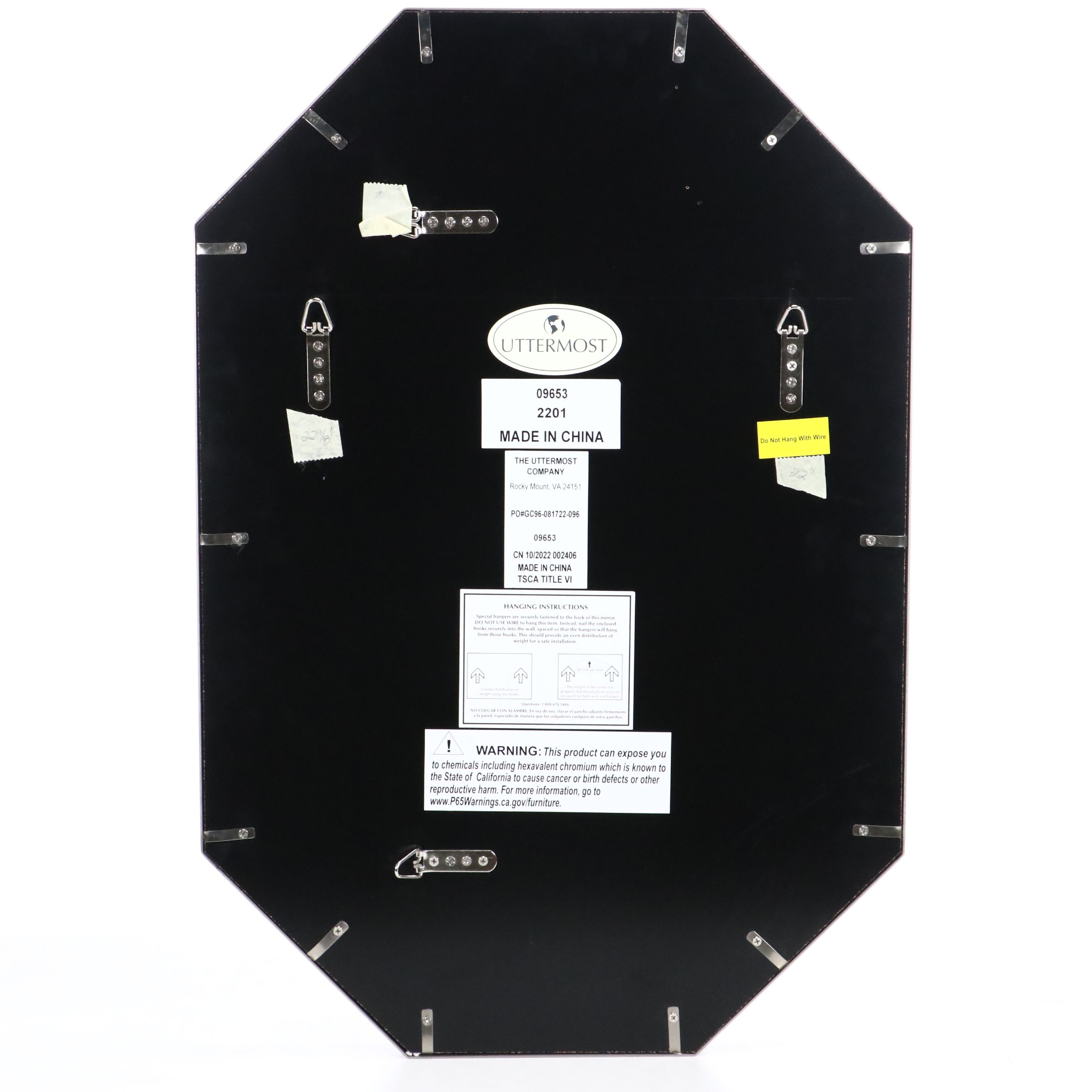 Uttermost Hexagonal Beveled Glass Wall Mirror