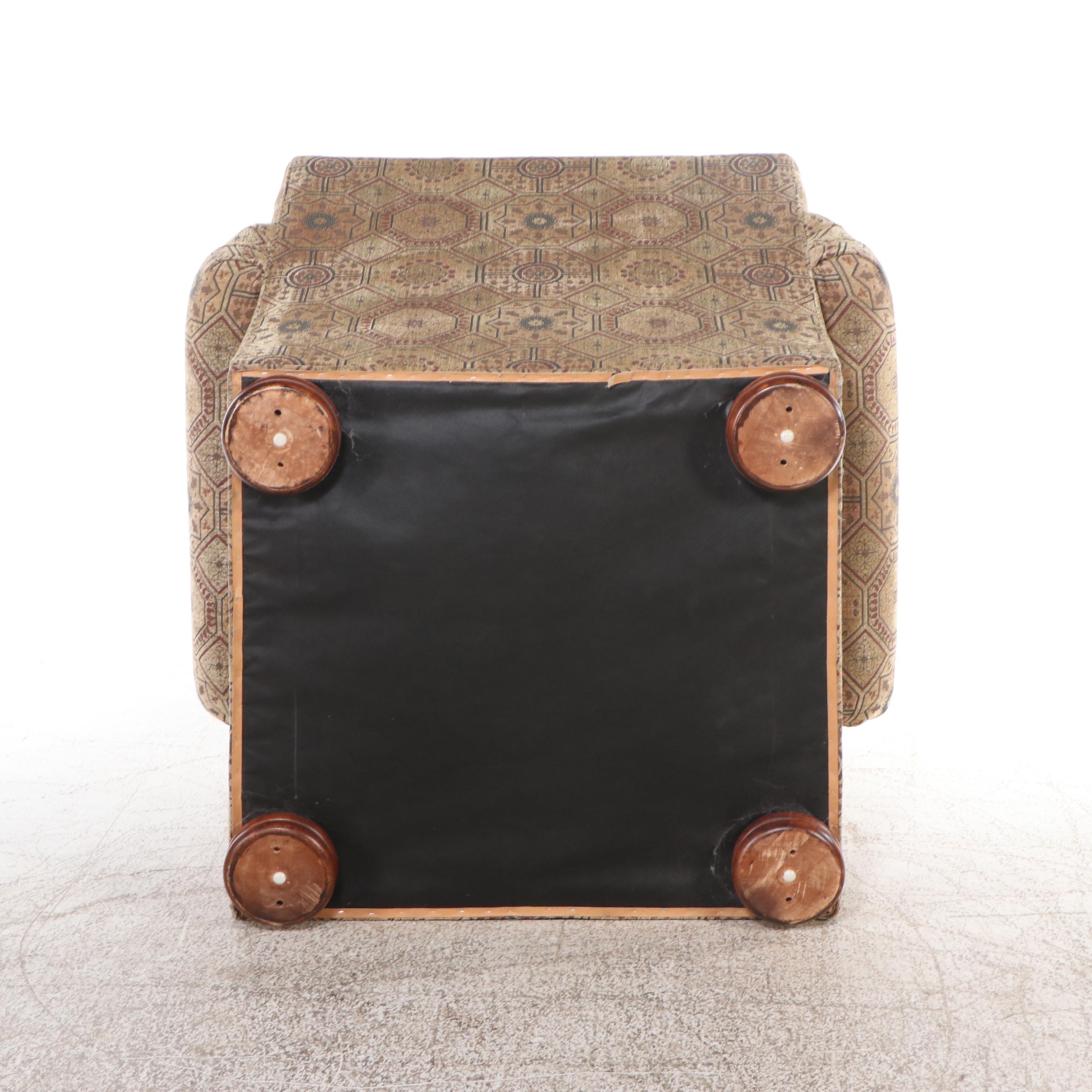 Thomasville Over-Sized Upholstered Armchair and Ottoman, 2005