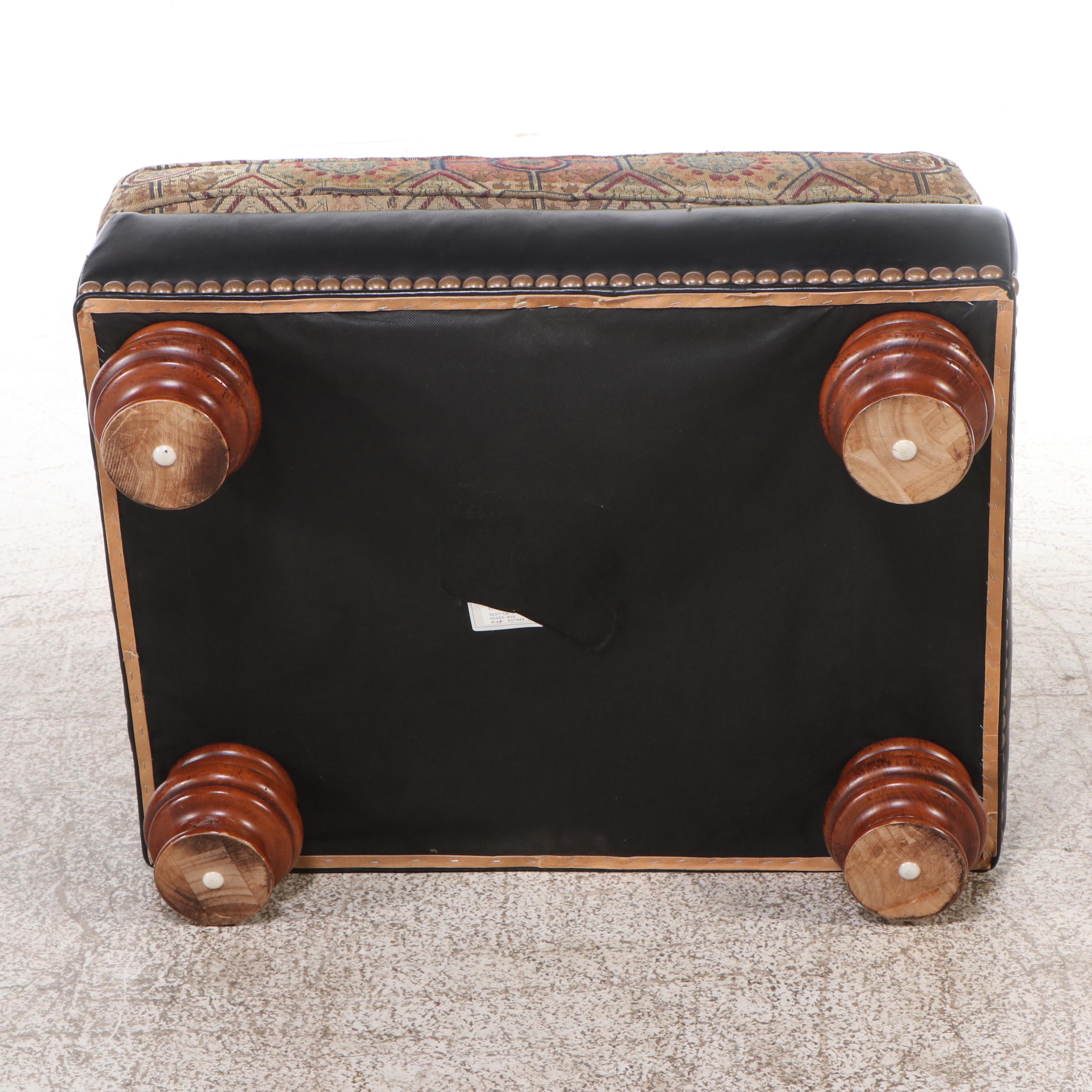 Thomasville Over-Sized Upholstered Armchair and Ottoman, 2005