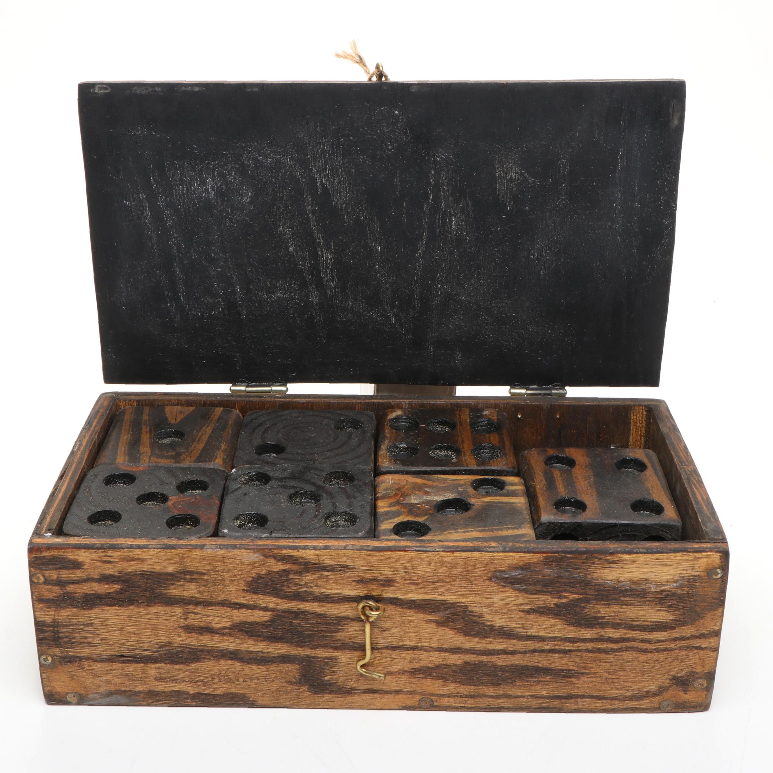 Wooden Oversize Dice and Chest
