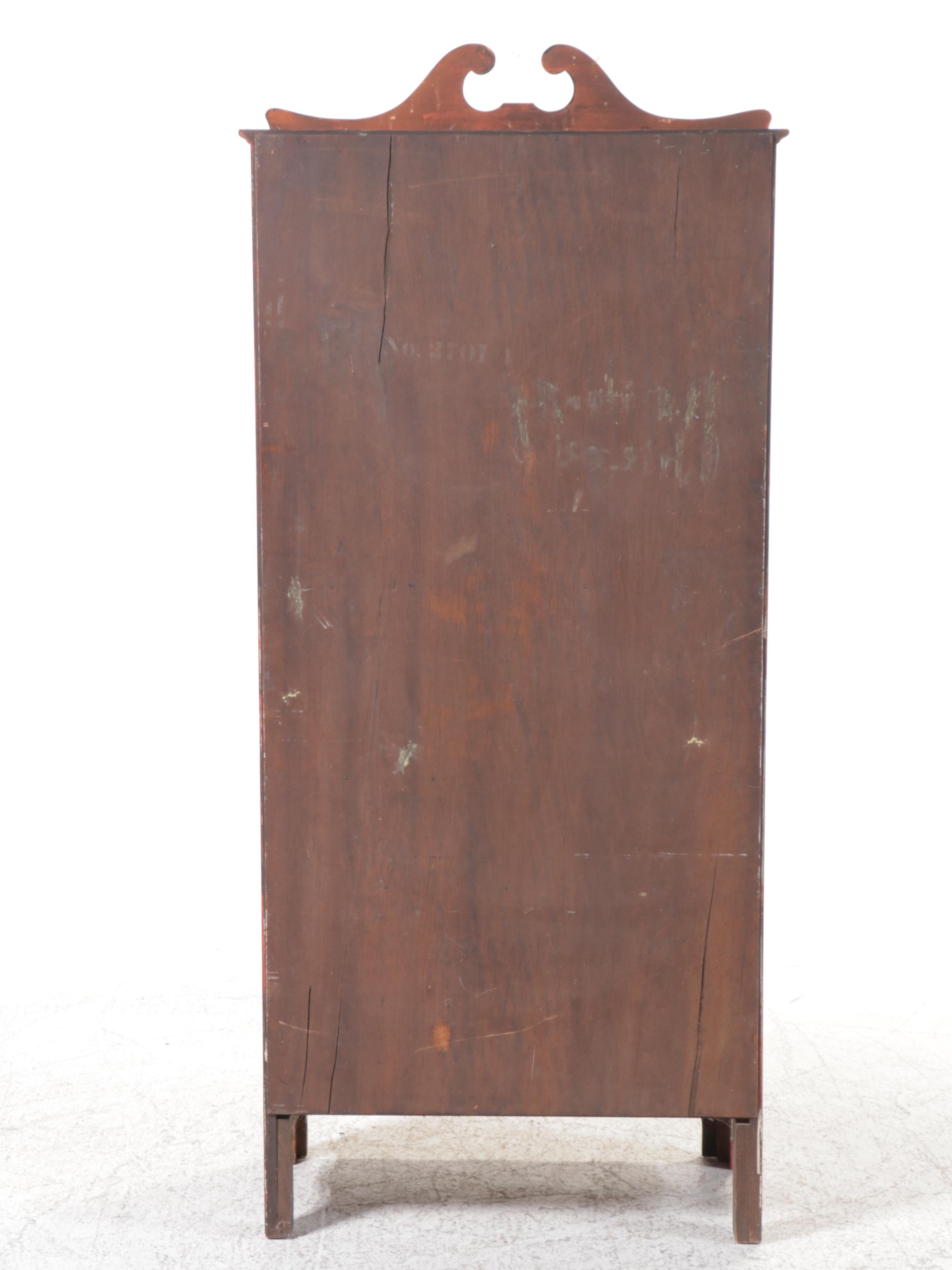 Chippendale Style Mahogany Secretary Desk, Early to Mid-20th Century