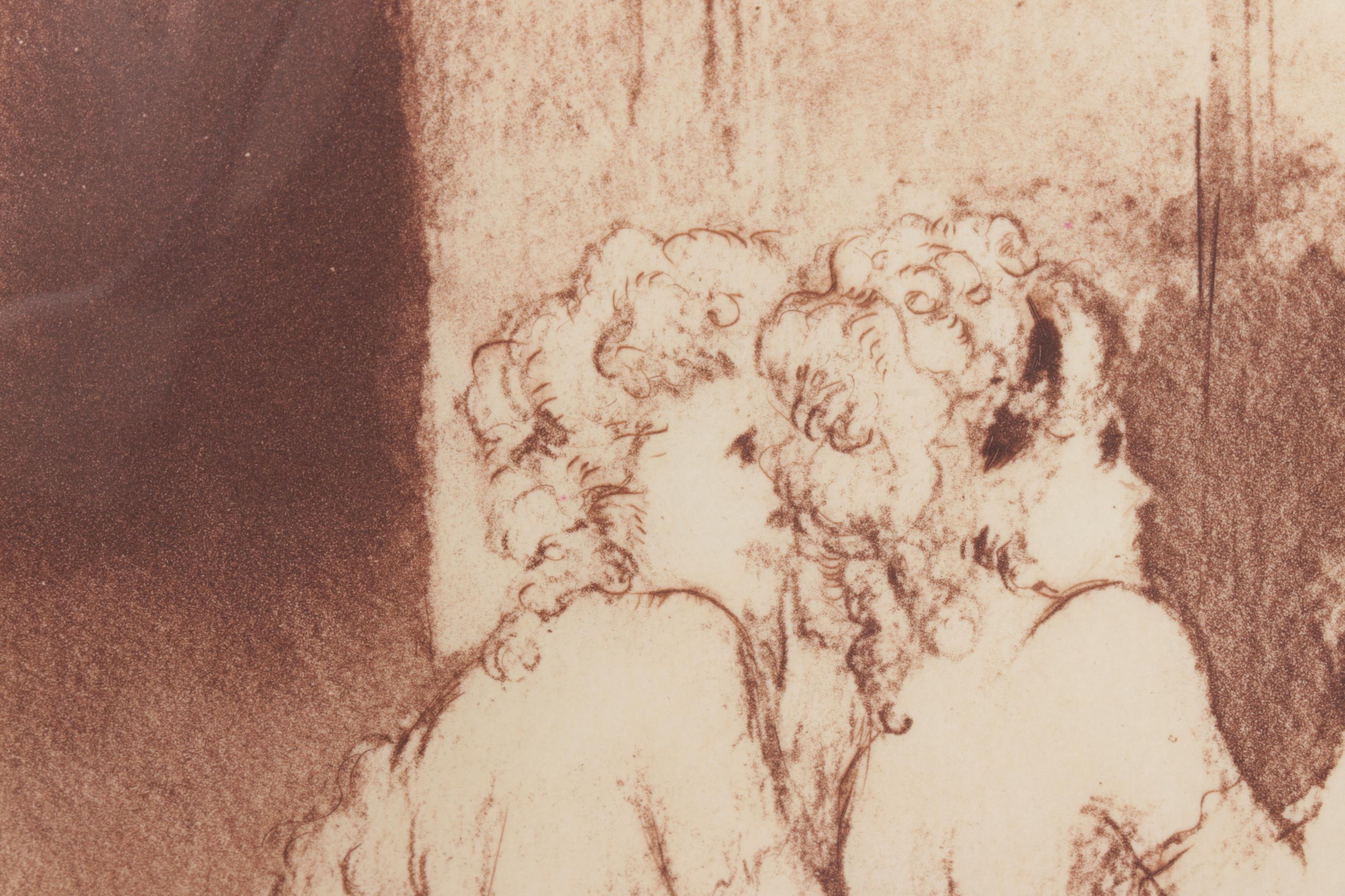 Louis Icart Etching "Keyhole Peeping" from "Felicia ou Mes Fredaines"