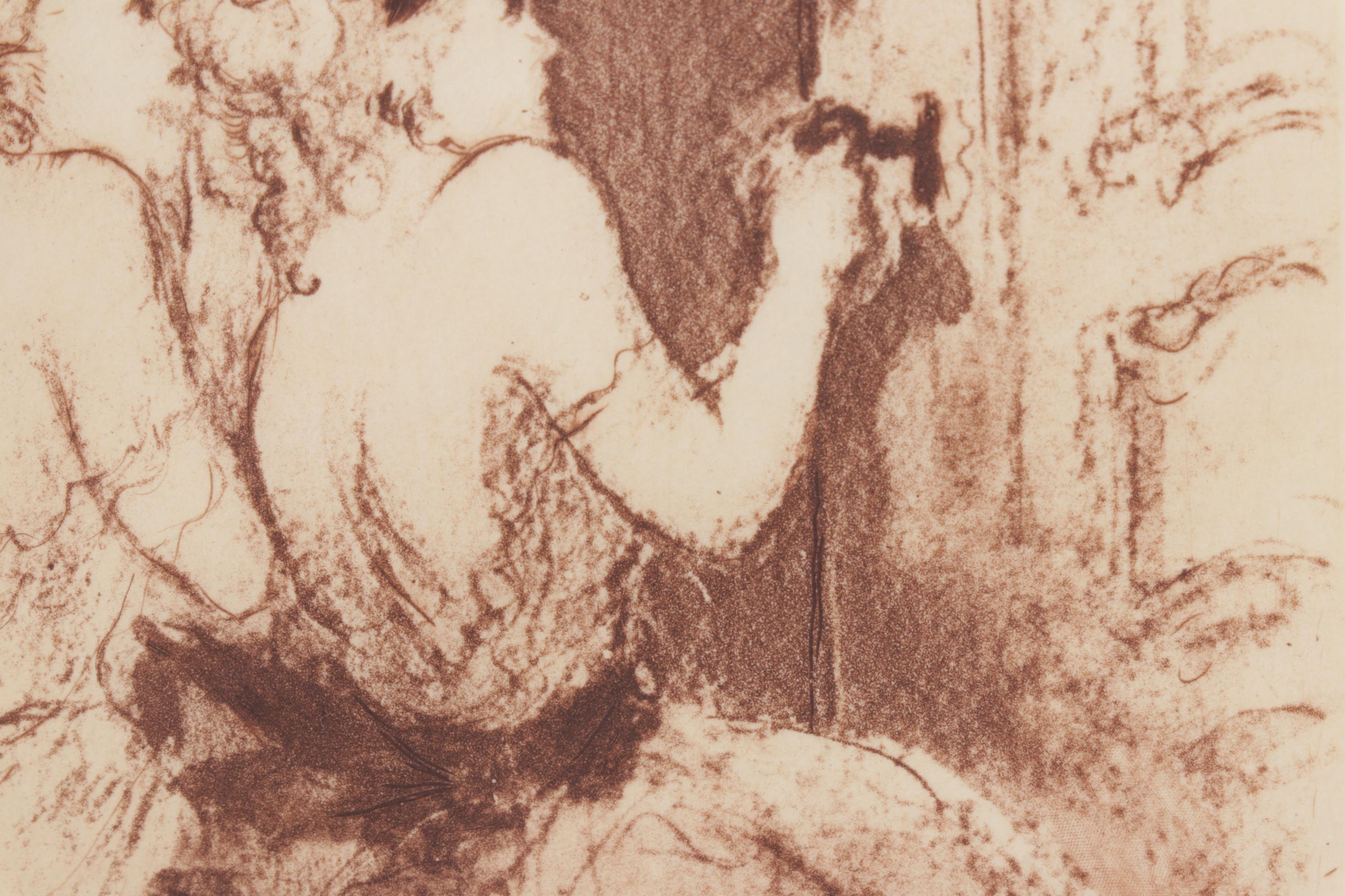 Louis Icart Etching "Keyhole Peeping" from "Felicia ou Mes Fredaines"