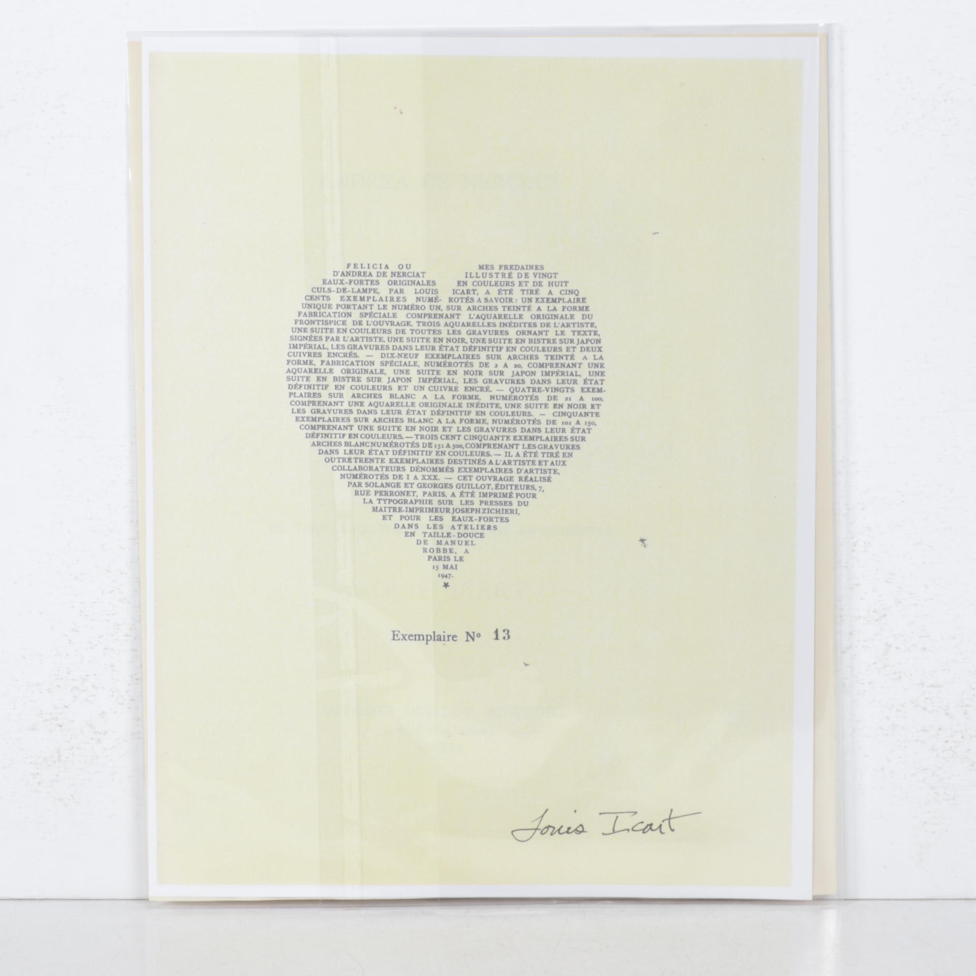 Louis Icart Etching "Keyhole Peeping" from "Felicia ou Mes Fredaines"