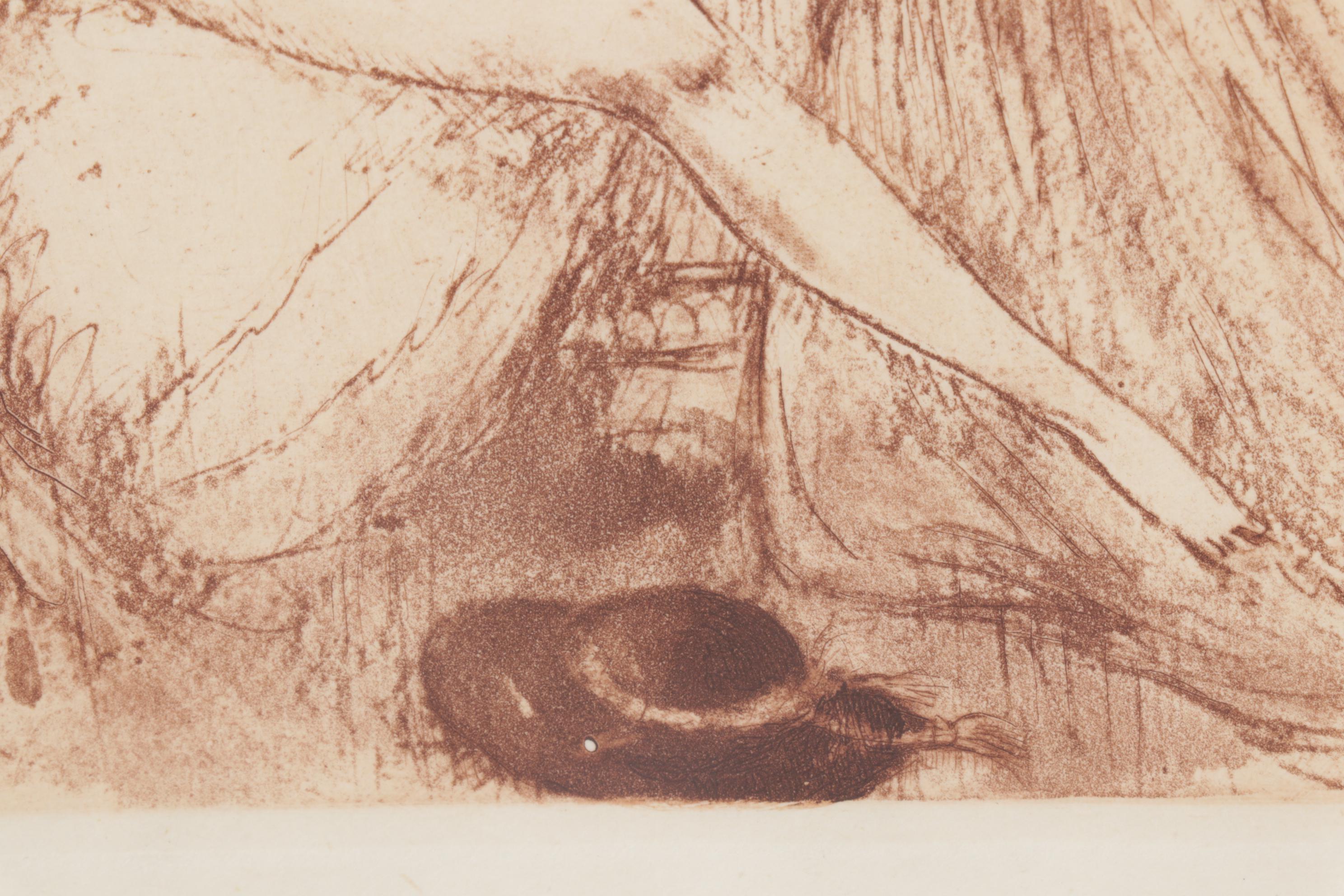 Louis Icart Etching "Interrupted Sleep" from "Felicia ou Mes Fredaines"