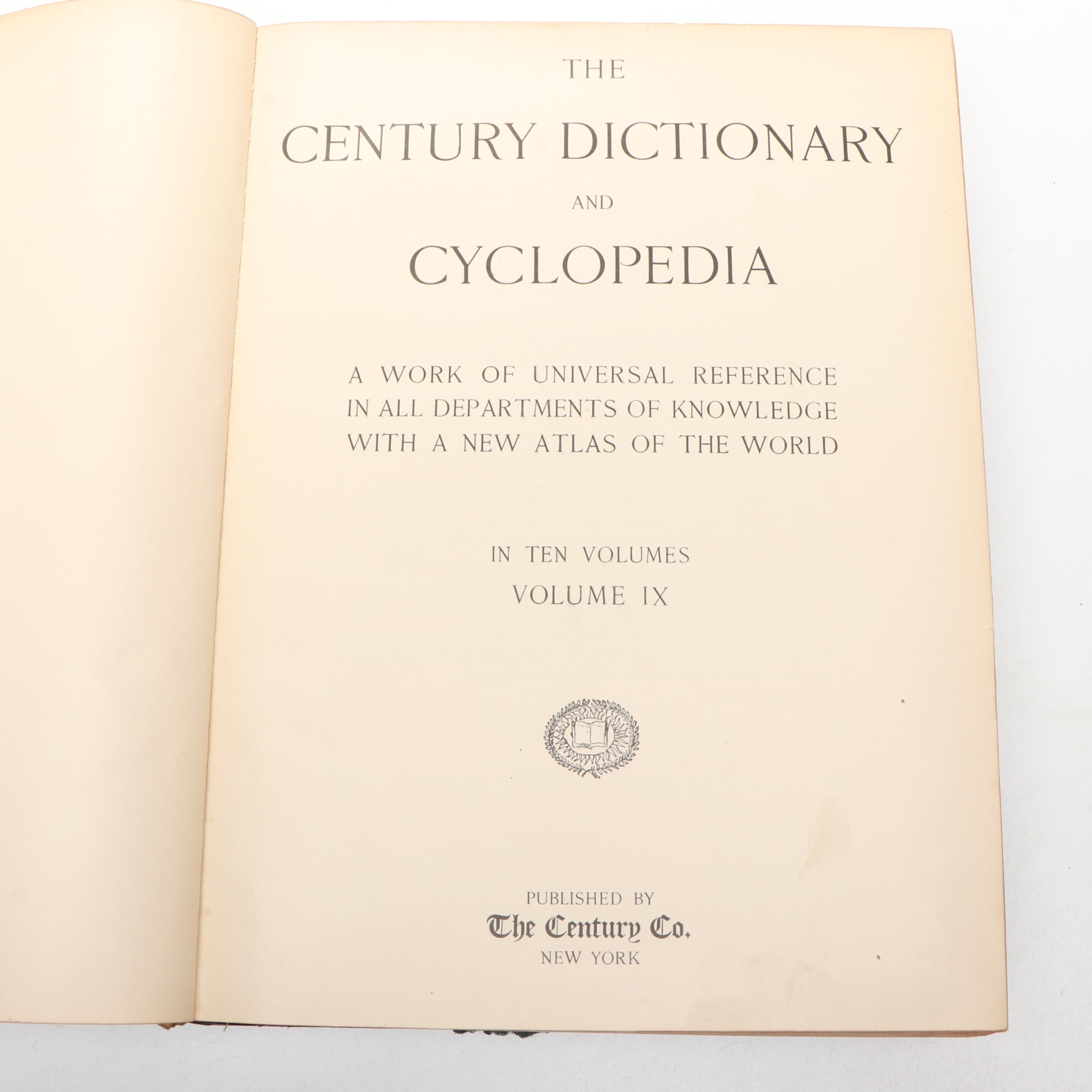 "The Century Dictionary and Encyclopedia" Partial Set, Late 19th Century
