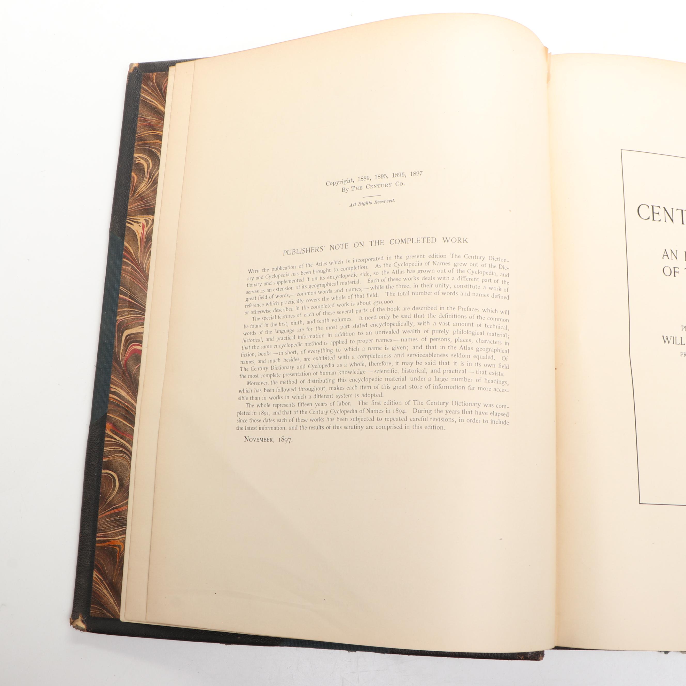 "The Century Dictionary and Encyclopedia" Partial Set, Late 19th Century