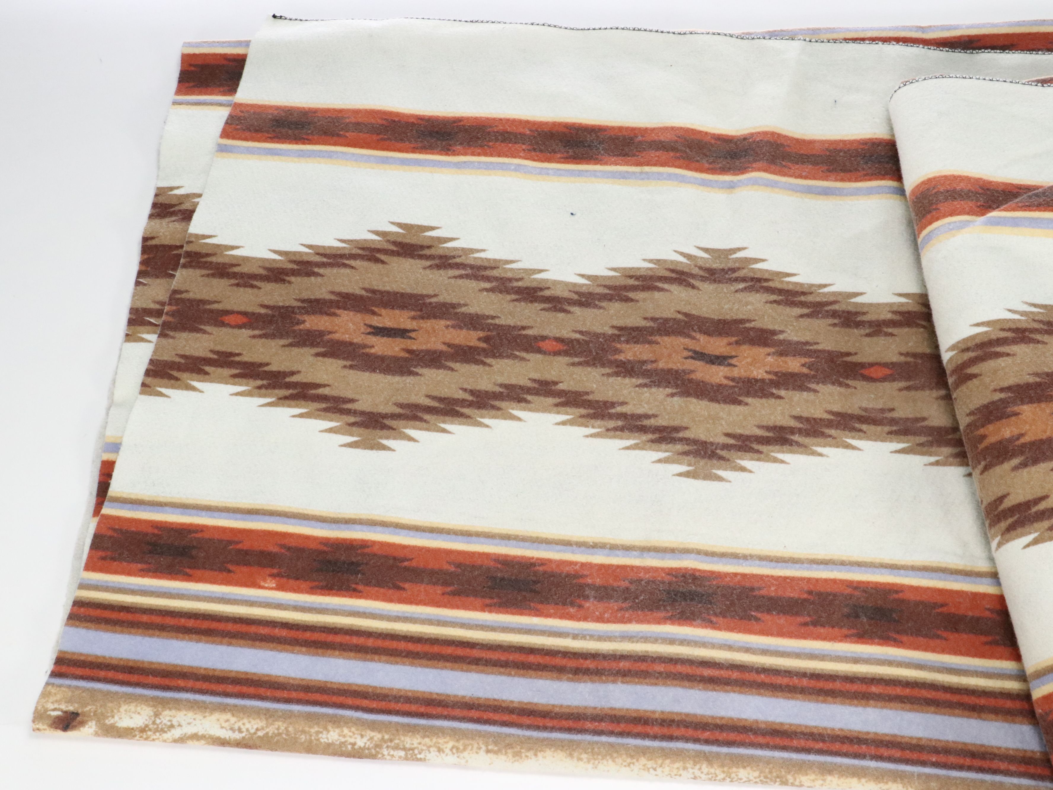 Southwest Desert and Galloping Horse Blanket with Wooden Conestoga Wagon Model