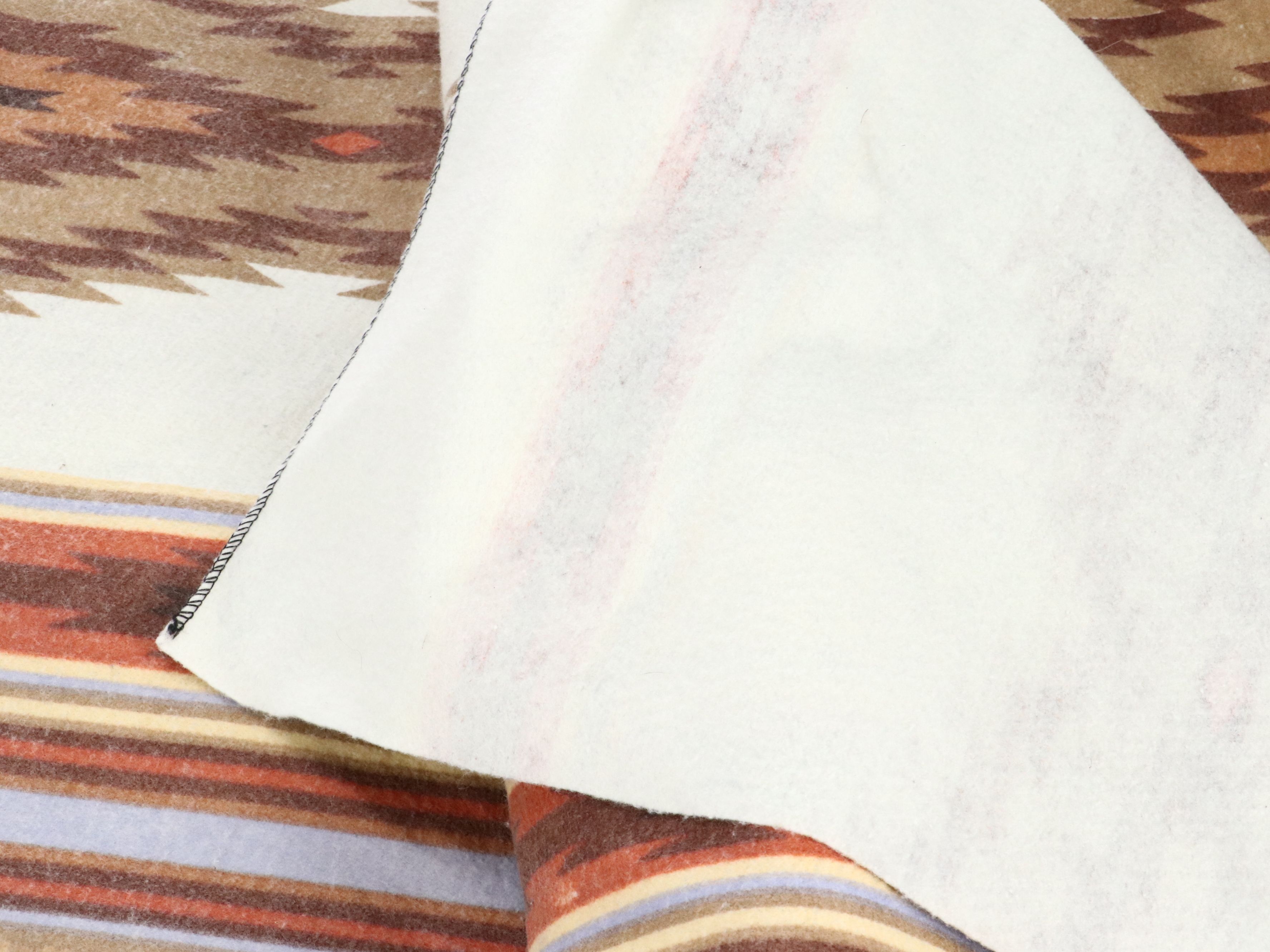 Southwest Desert and Galloping Horse Blanket with Wooden Conestoga Wagon Model