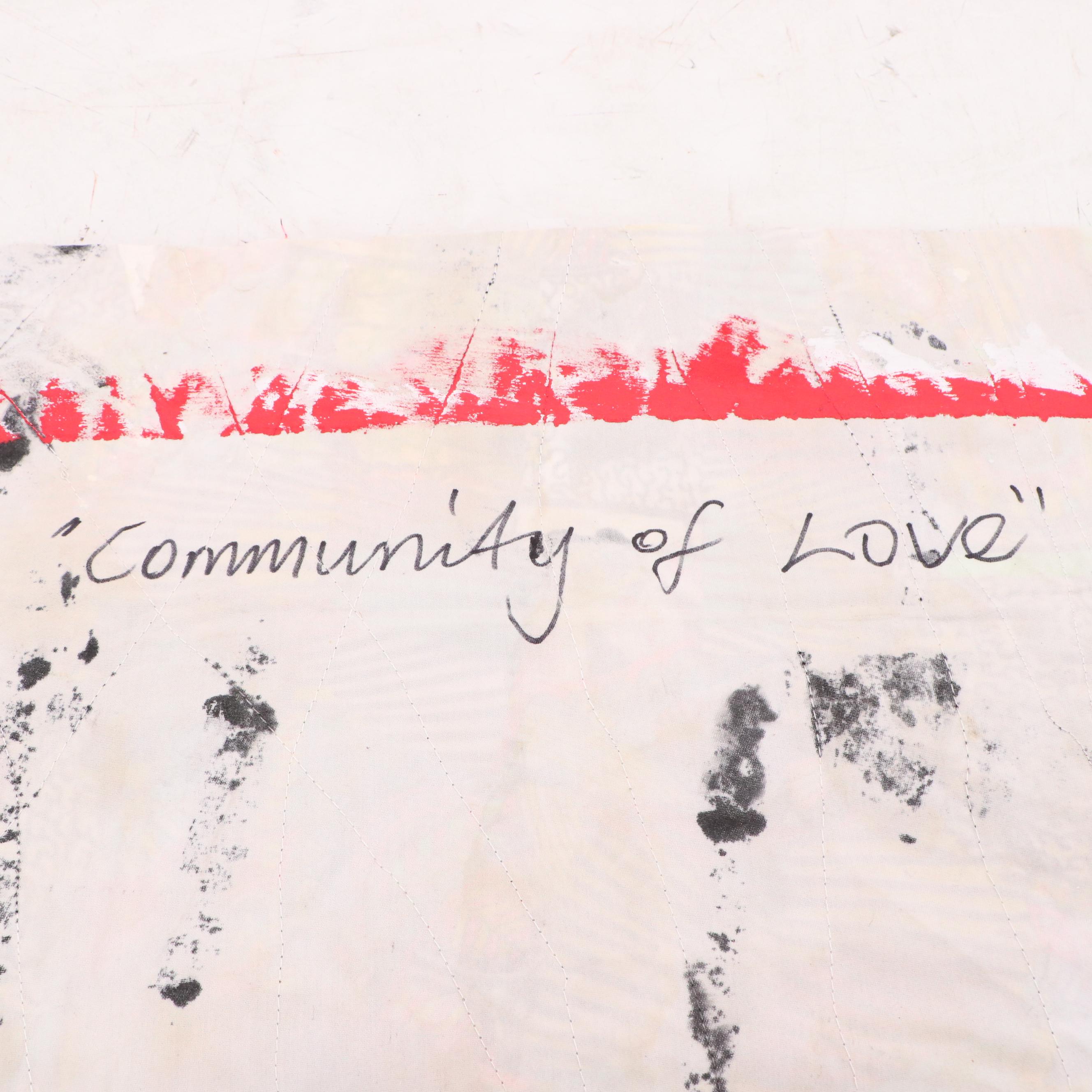 Abiola Idowu Stylized Figural Collage "Community of Love," 2024