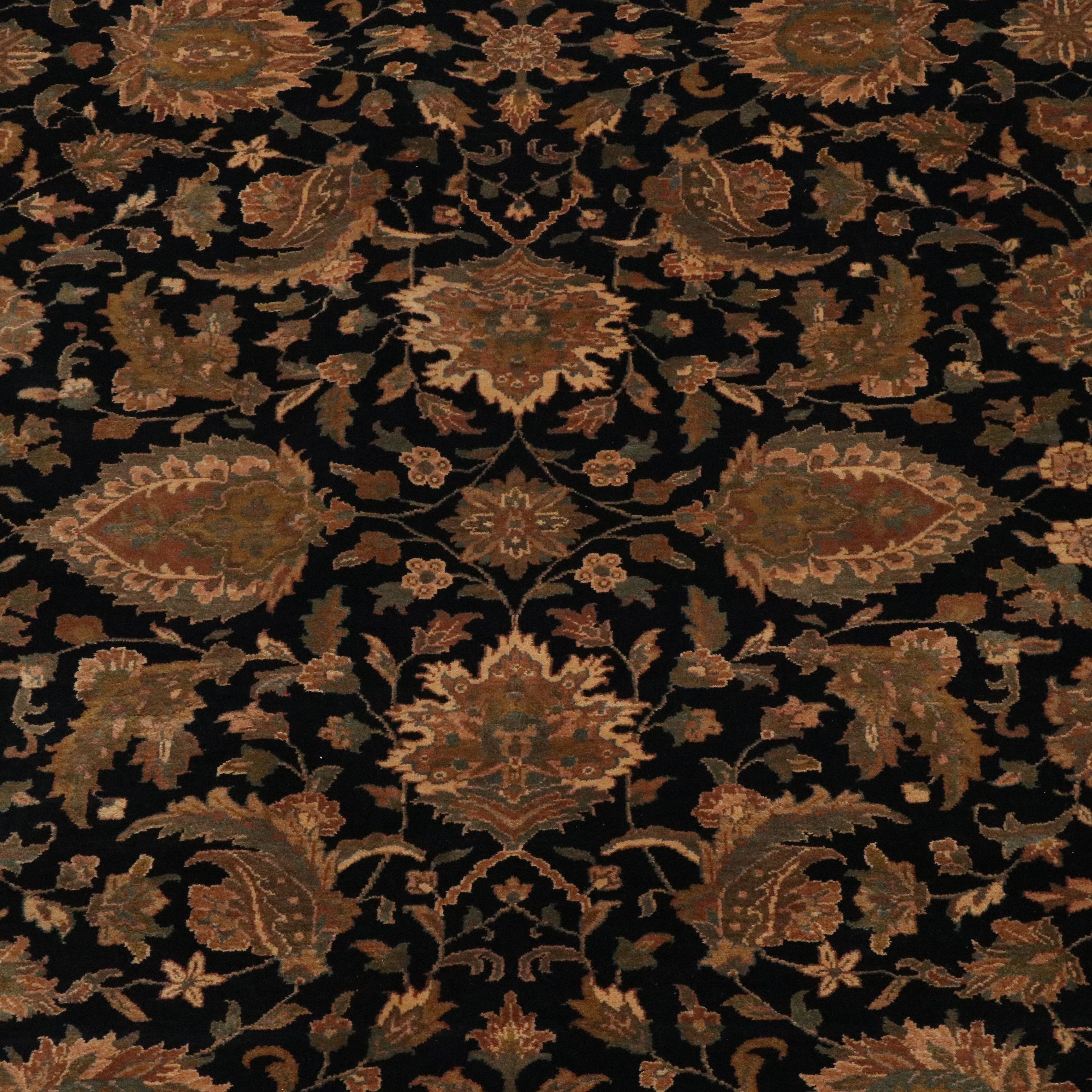 9' x 11'11 Hand-Knotted Indian Agra Area Rug