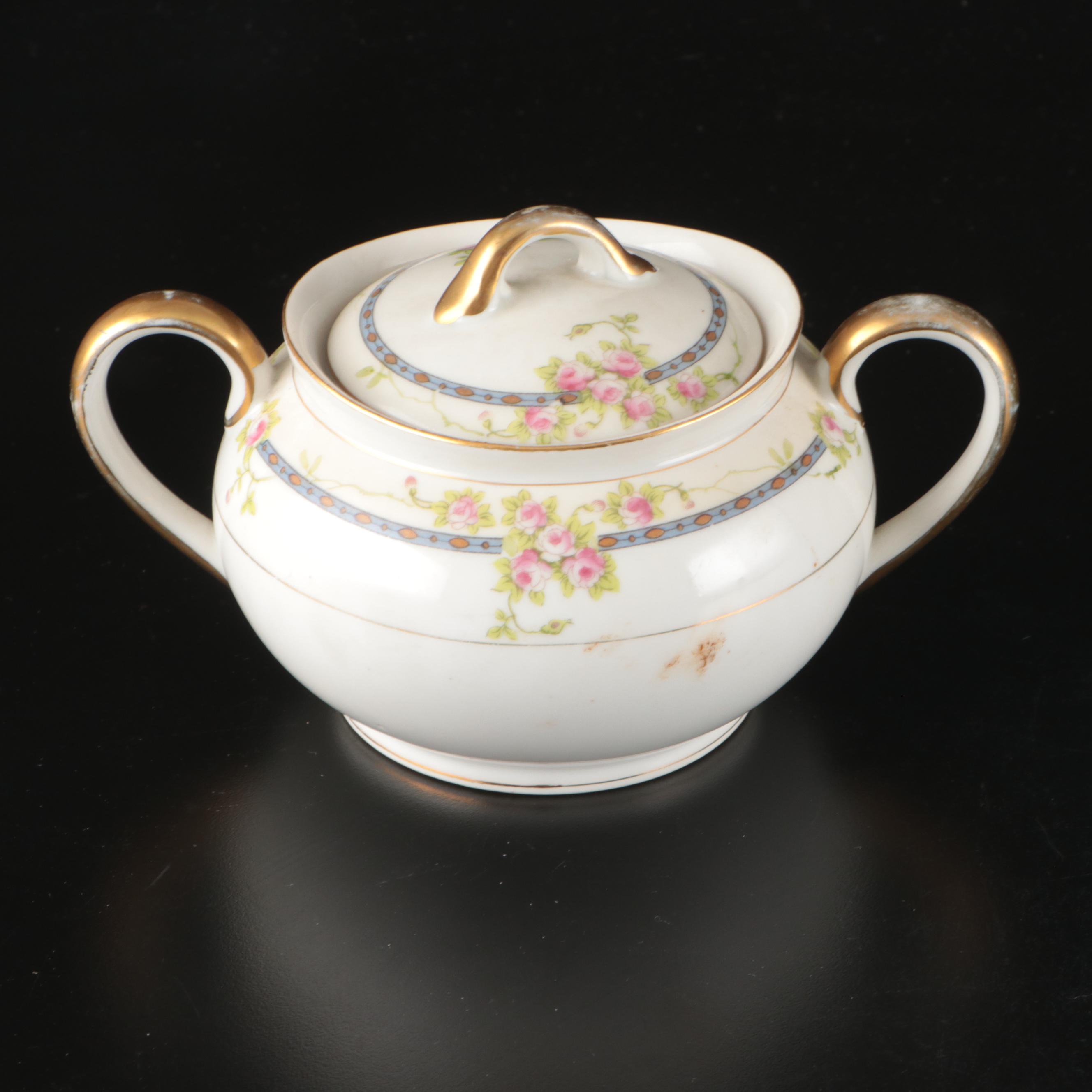 Noritake "Chanrose" Porcelain Serving Pieces, Early to Mid-20th Century