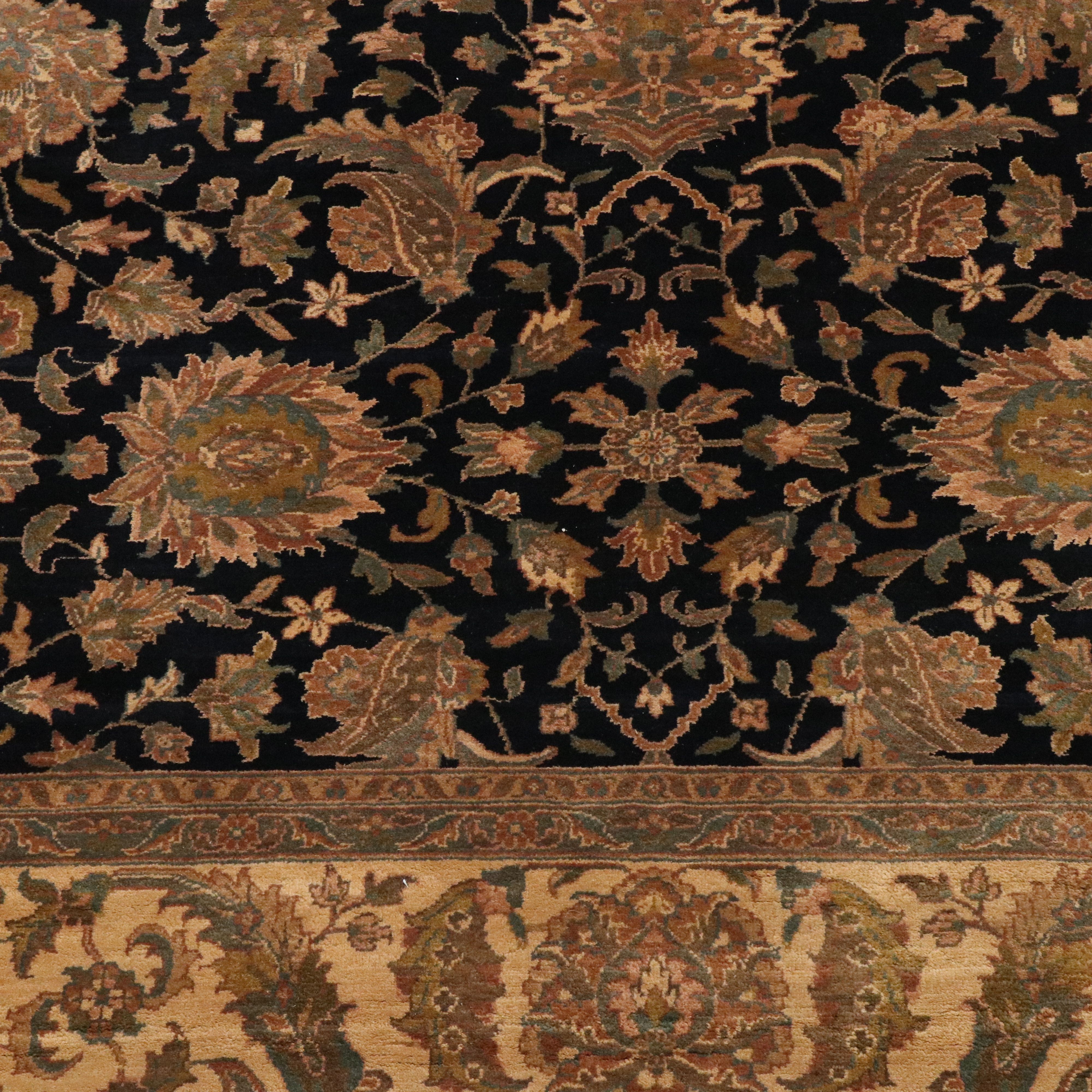 9' x 11'11 Hand-Knotted Indian Agra Area Rug