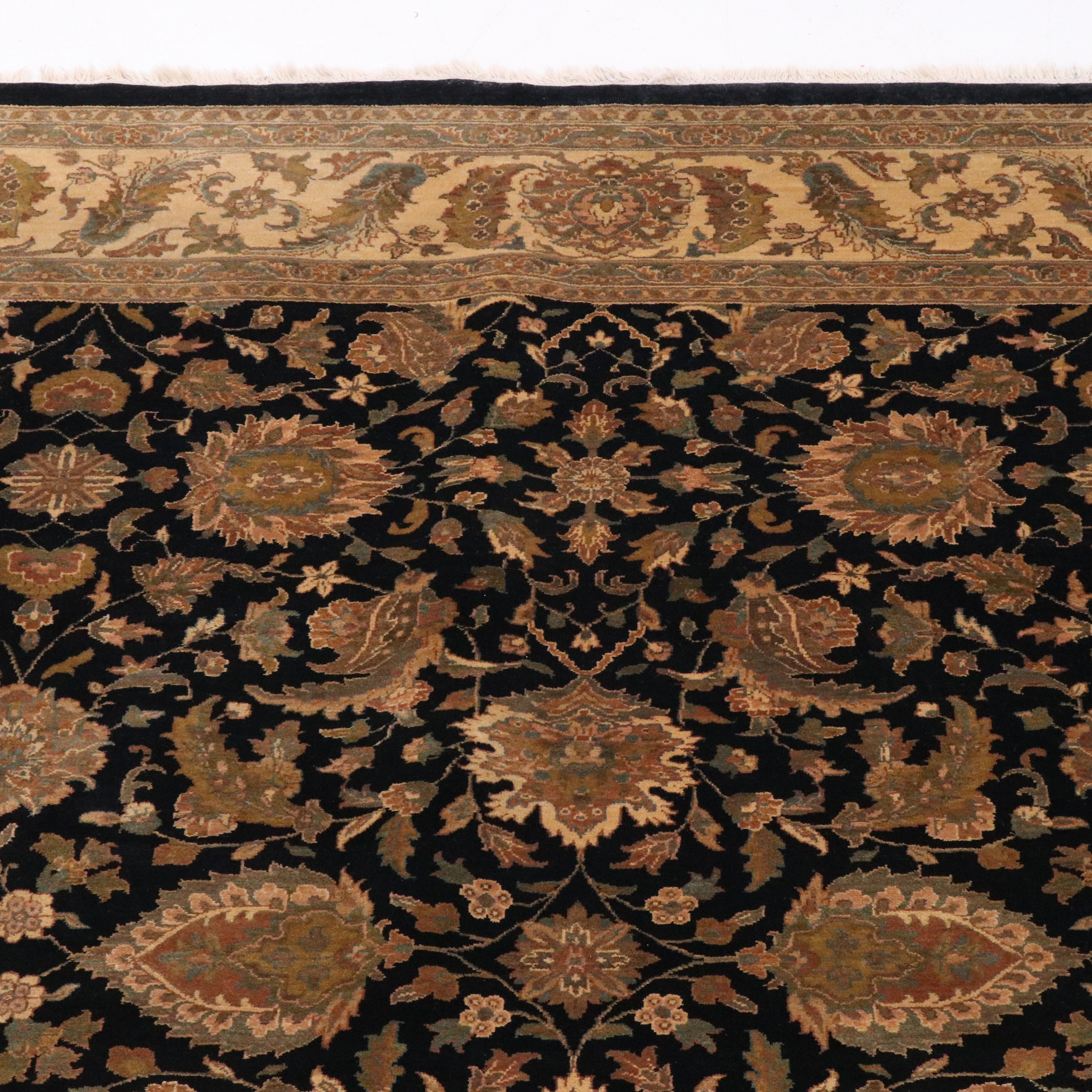 9' x 11'11 Hand-Knotted Indian Agra Area Rug