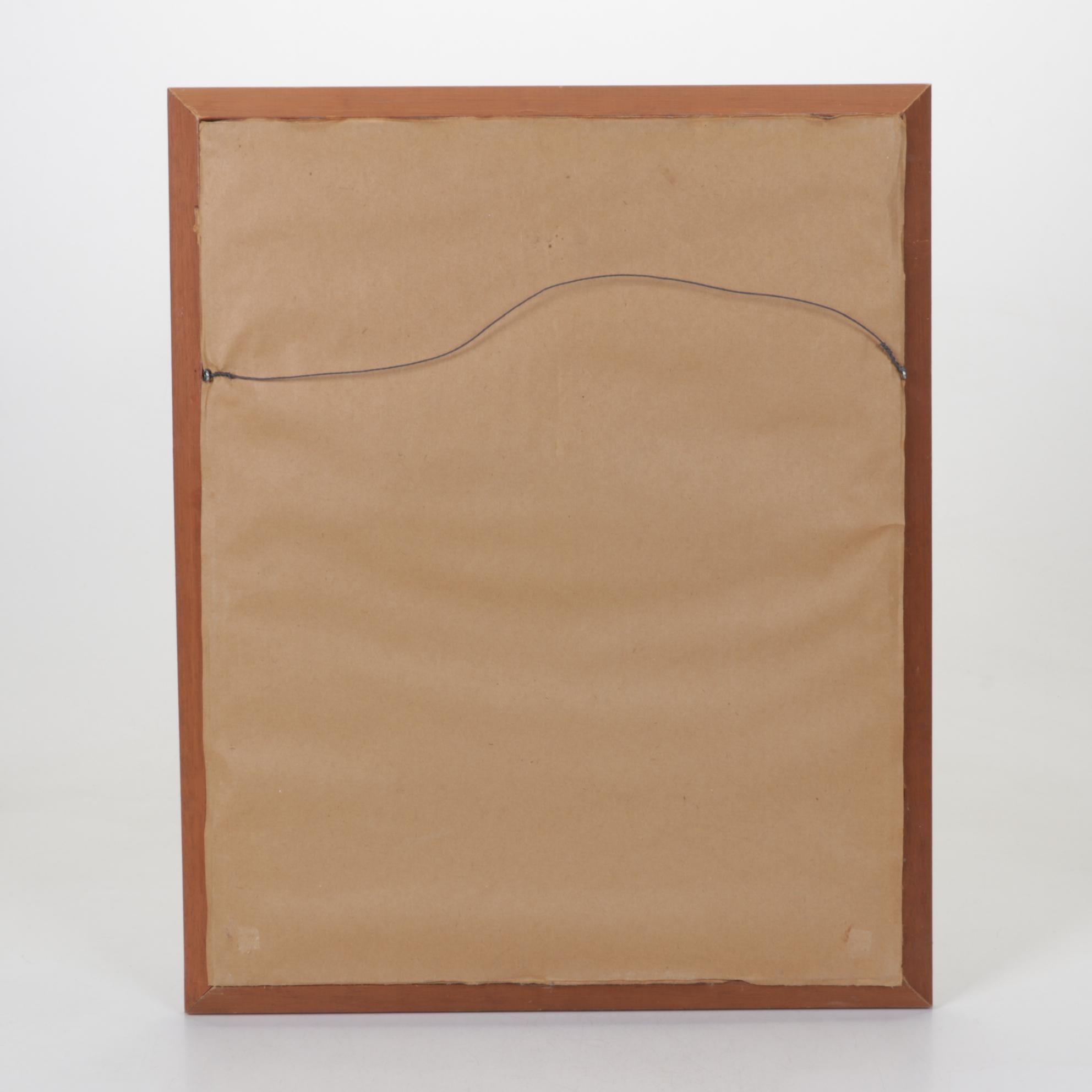 M.A. Jackson Watercolor Painting of a Woman Playing Violin