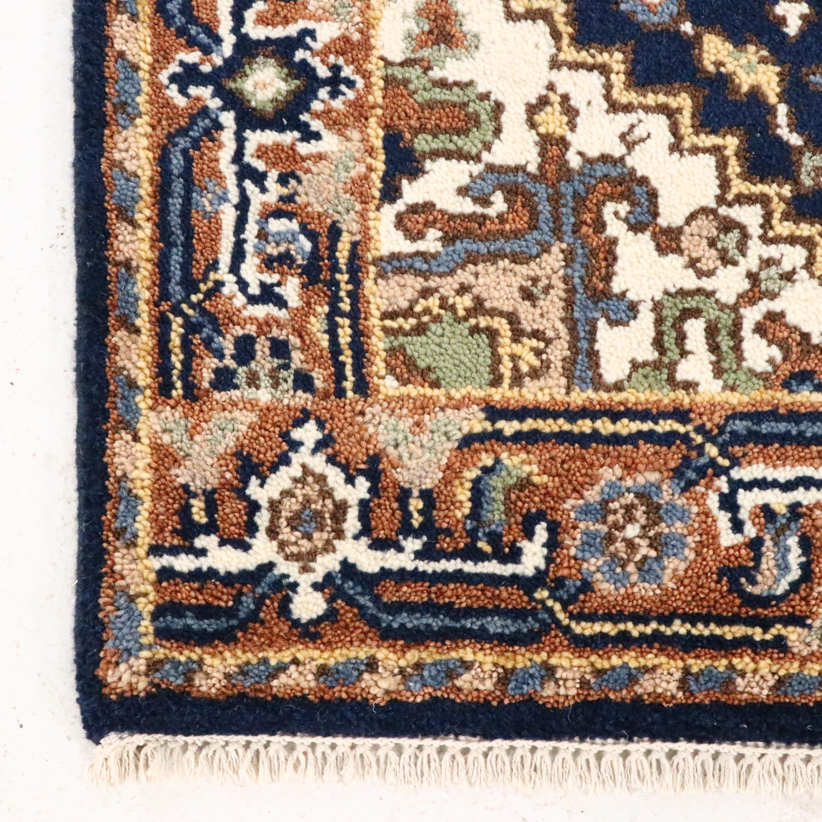 2'7 x 8'1 Hand-Knotted Indo-Persian Heriz Serapi Carpet Runner