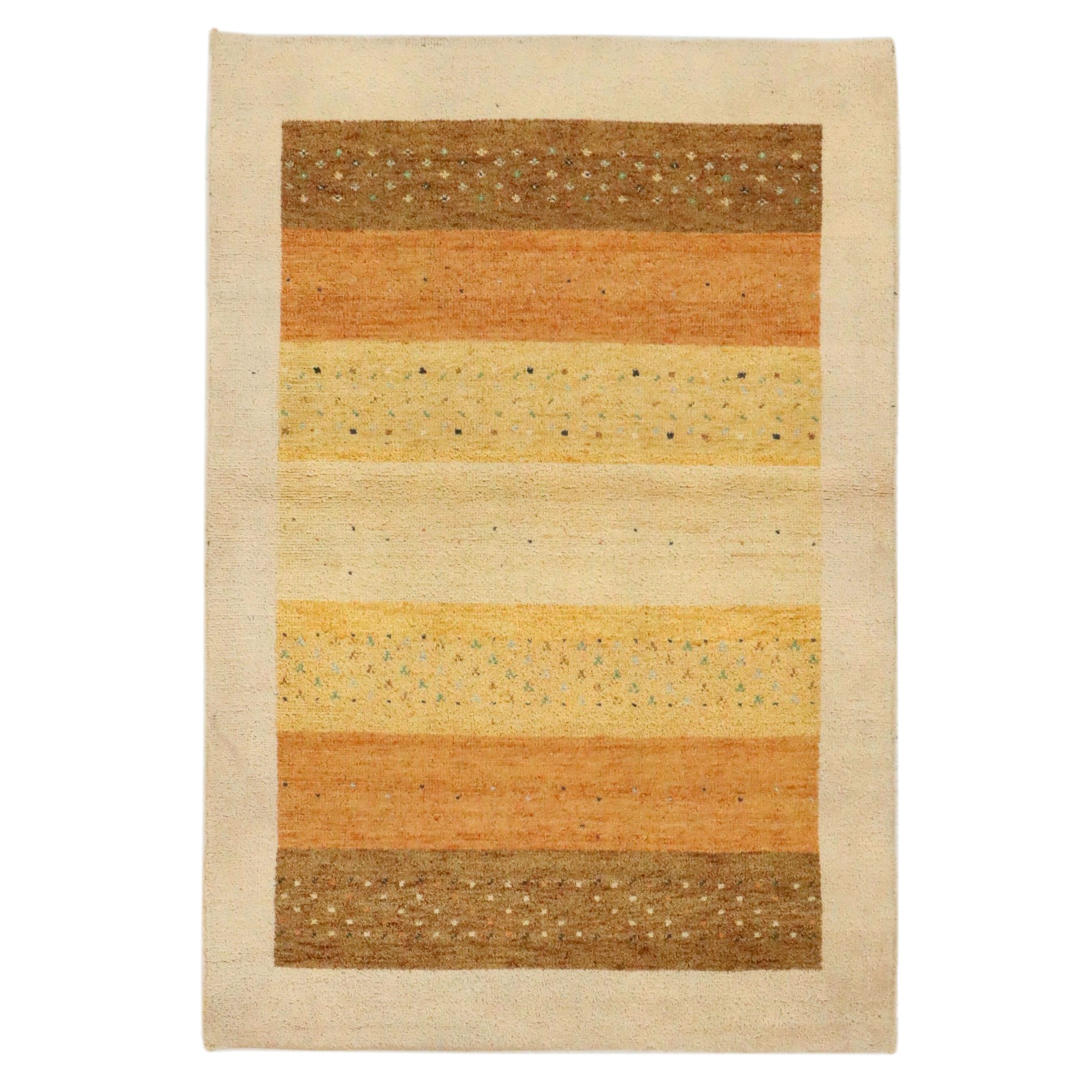 4' x 5'9 Hand-Knotted Indo-Persian Gabbeh Area Rug
