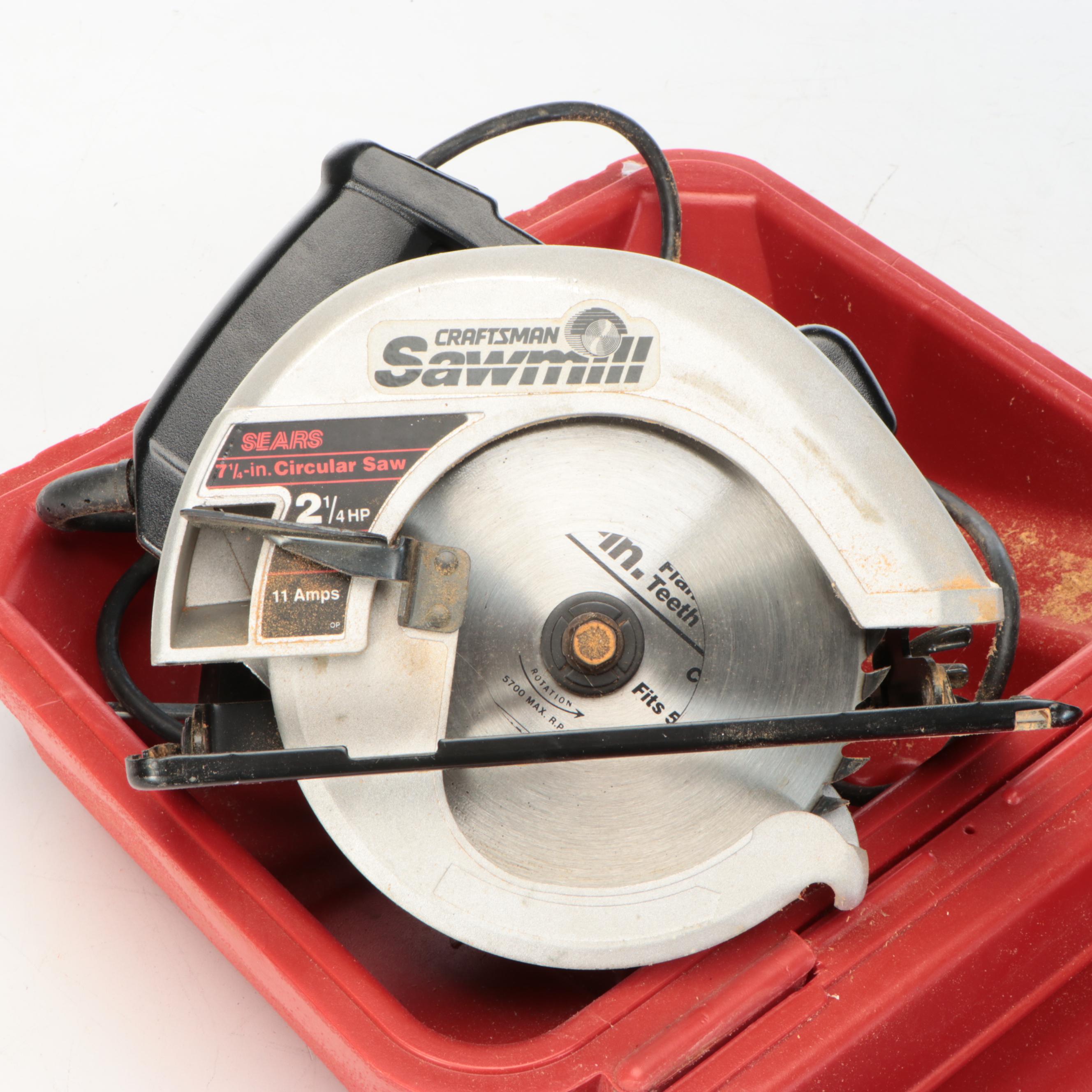 Craftsman 7 1/4" Circular Saw with Craftsman Excalibur Spare Blades